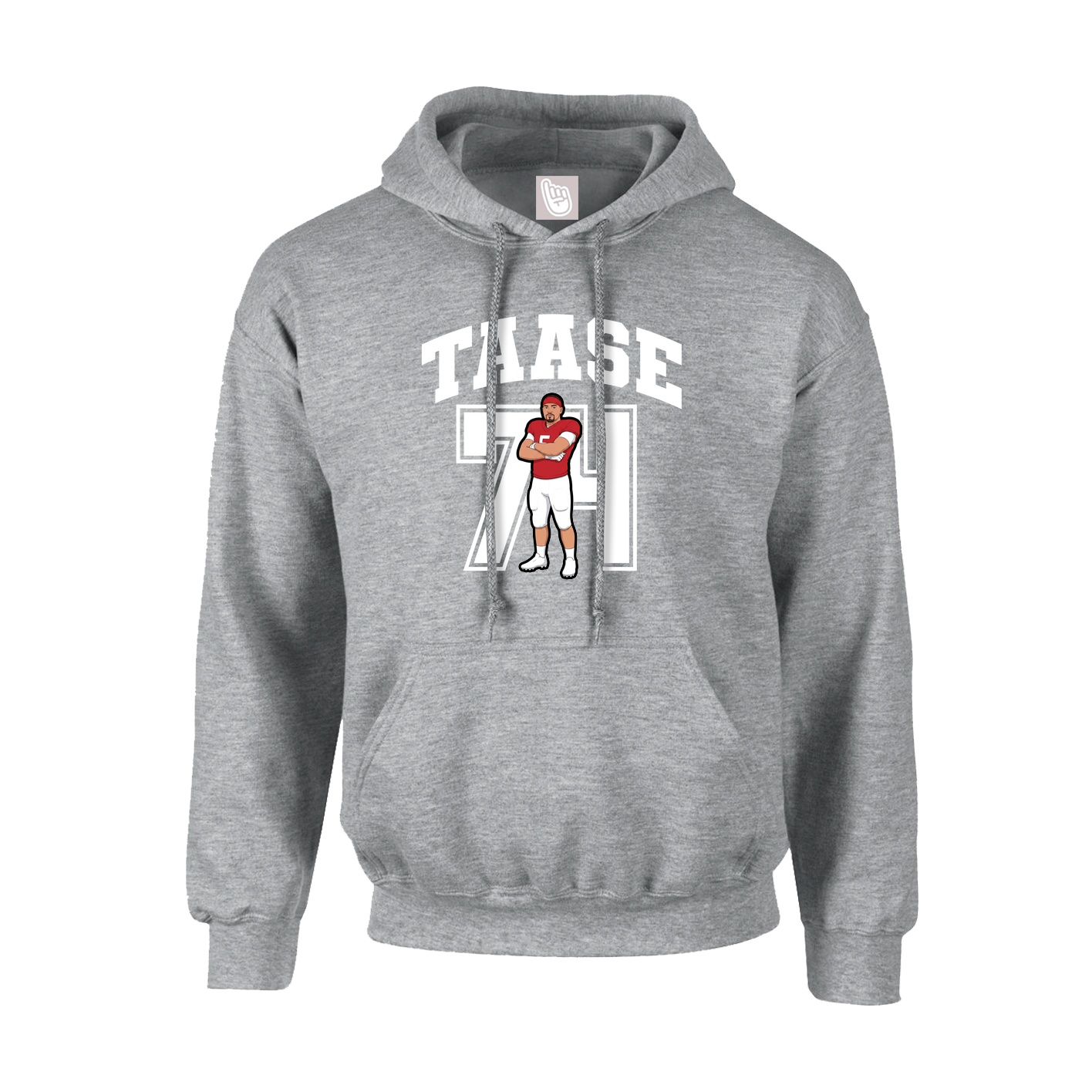 Youth Hoodie — Number in Grey