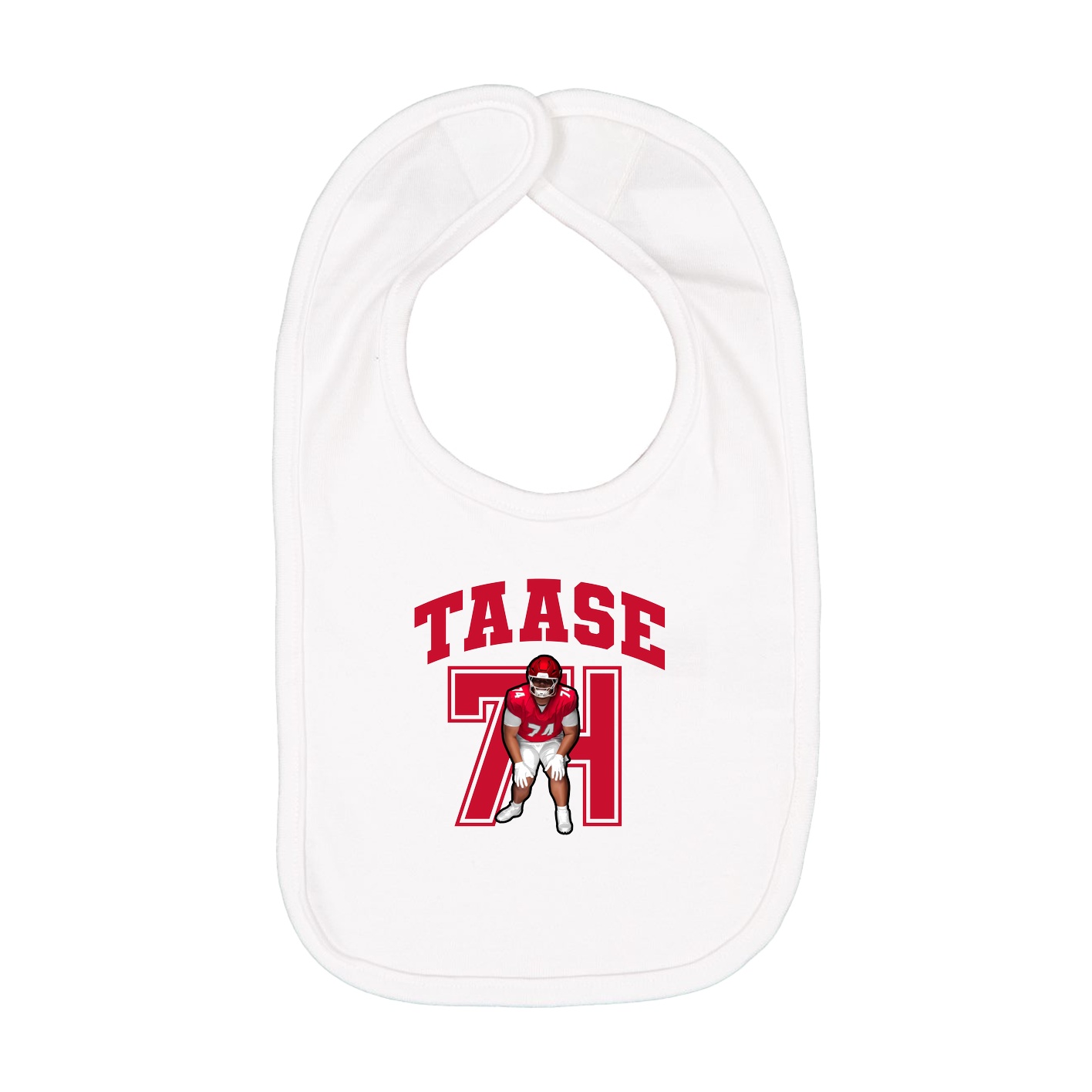 Infant Bib — Number in White