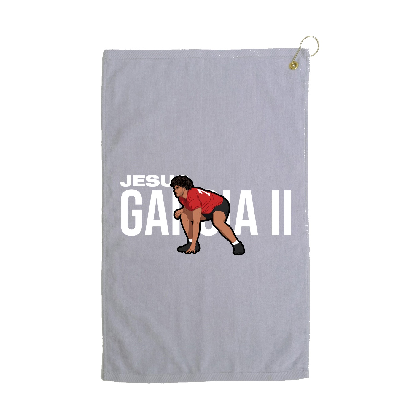 Golf Towel — Player Name in Grey