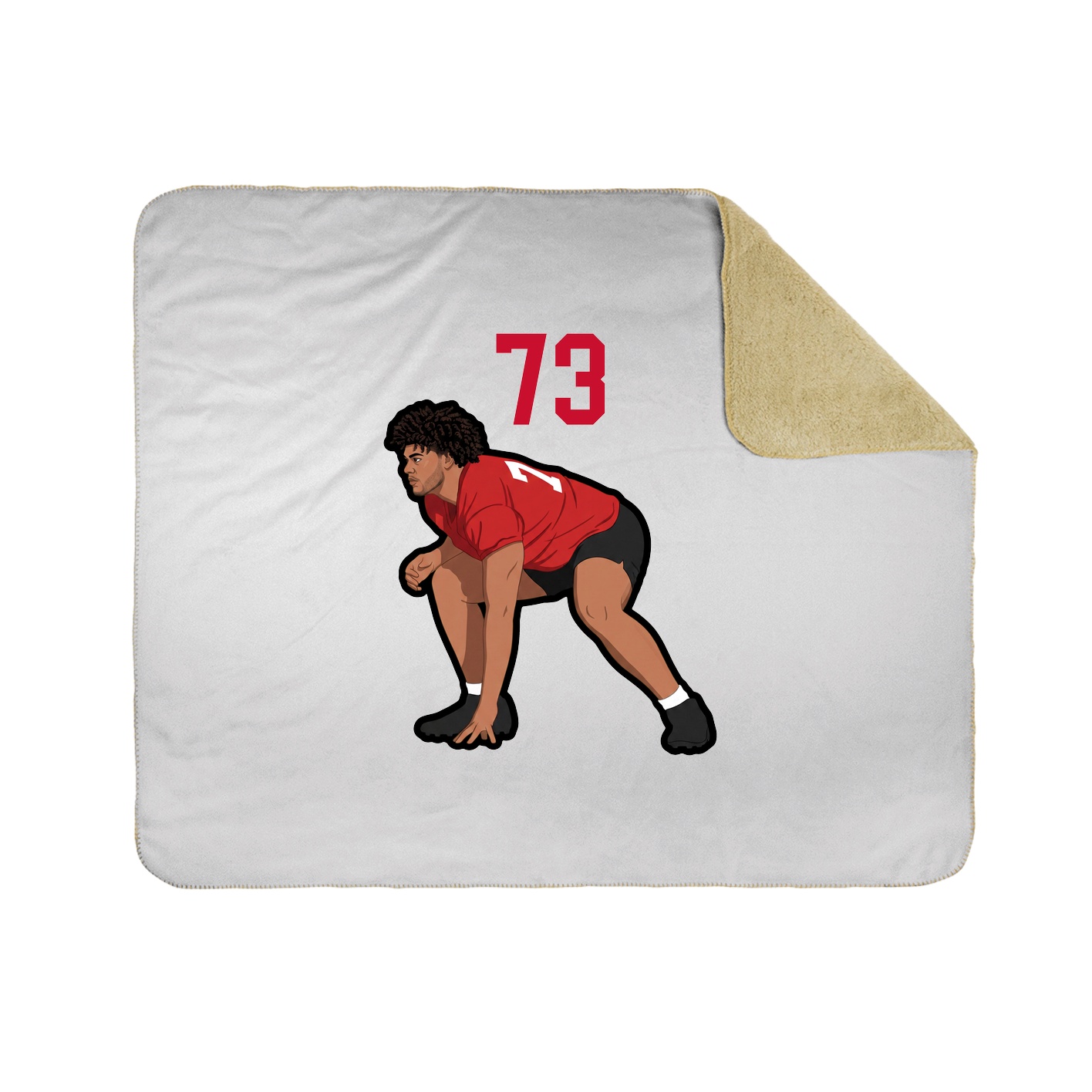Throw Blanket — Number Top in White