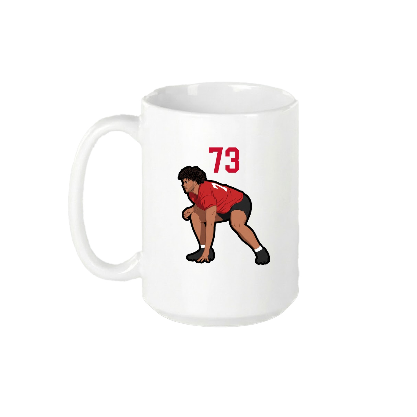15oz Coffee Mug — Number Top in White
