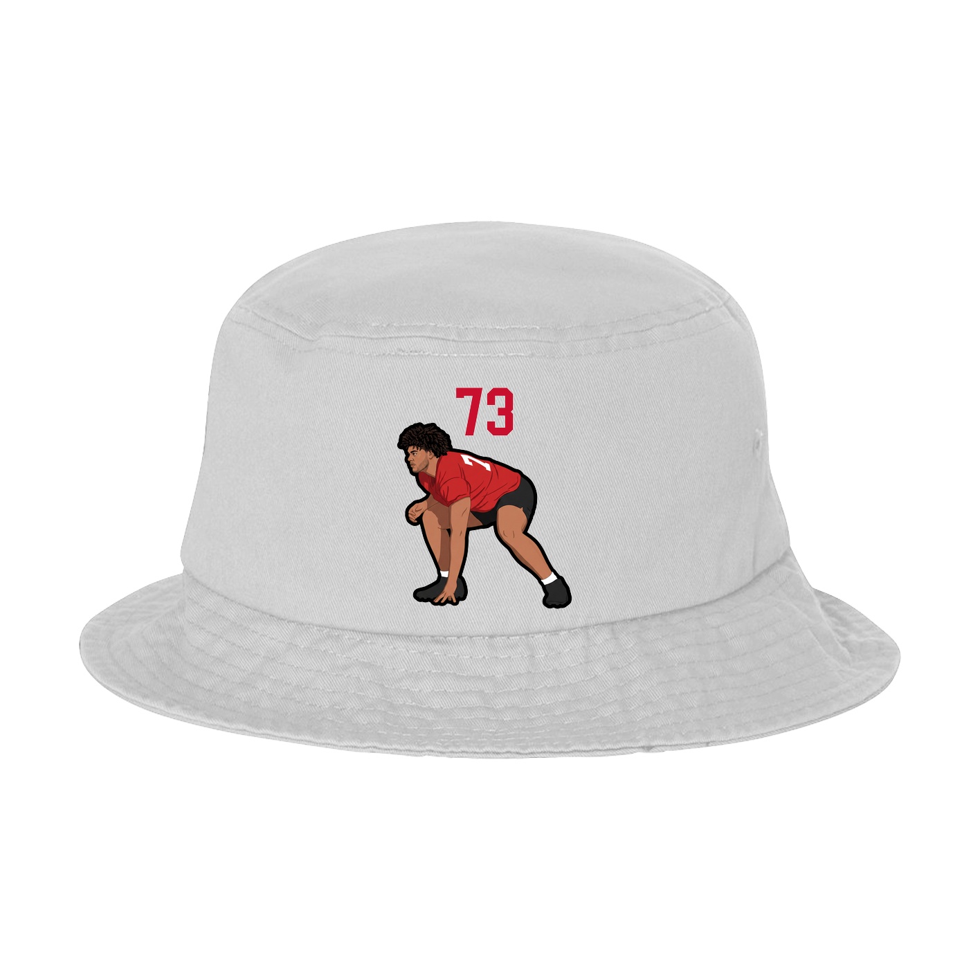 Bucket Cap — Number Top in White
