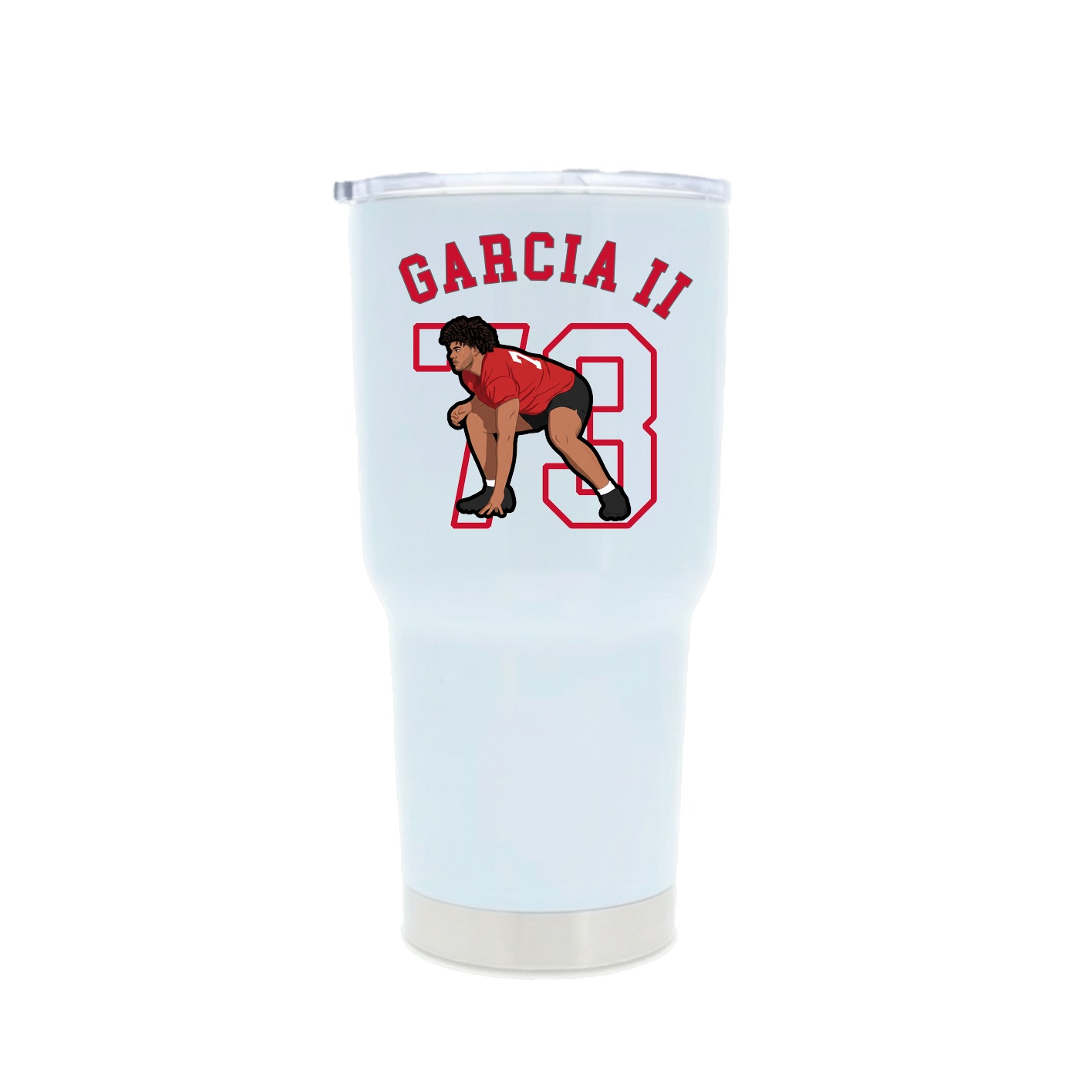 30oz Stainless Steel Tumbler — Shirsey Arch in White