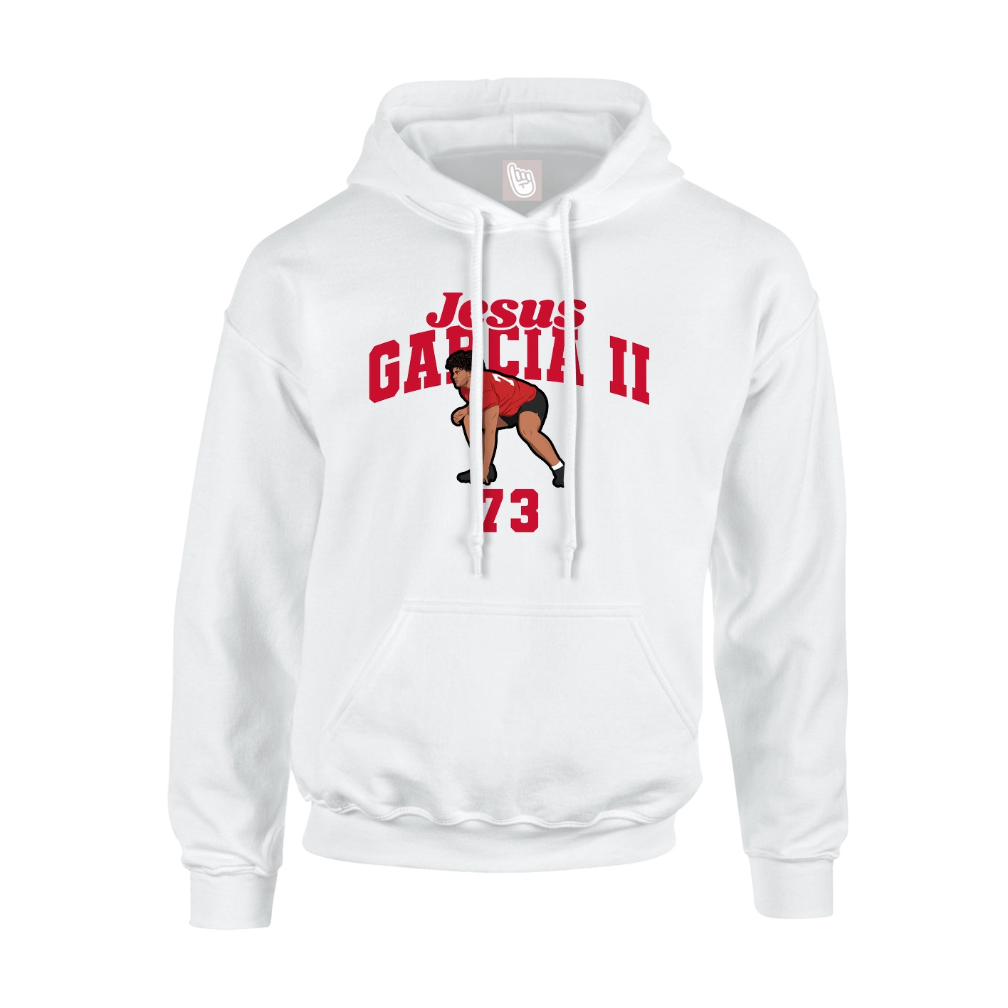 Youth Hoodie — Signature Arch in White