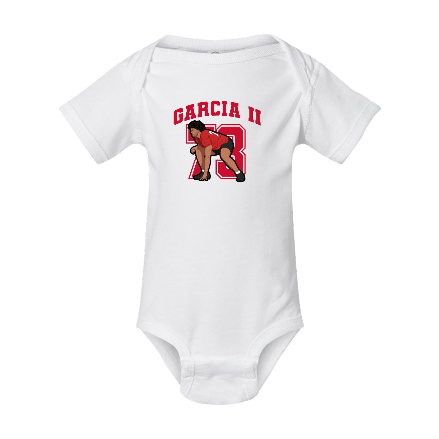 Baby Onesie — Number in White