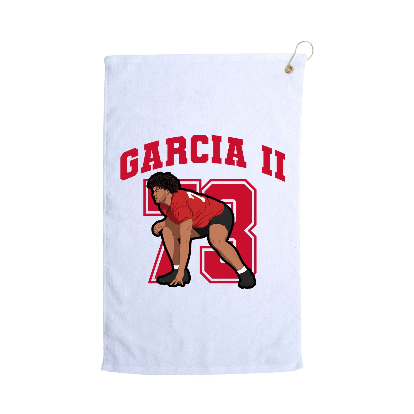 Golf Towel — Number in White