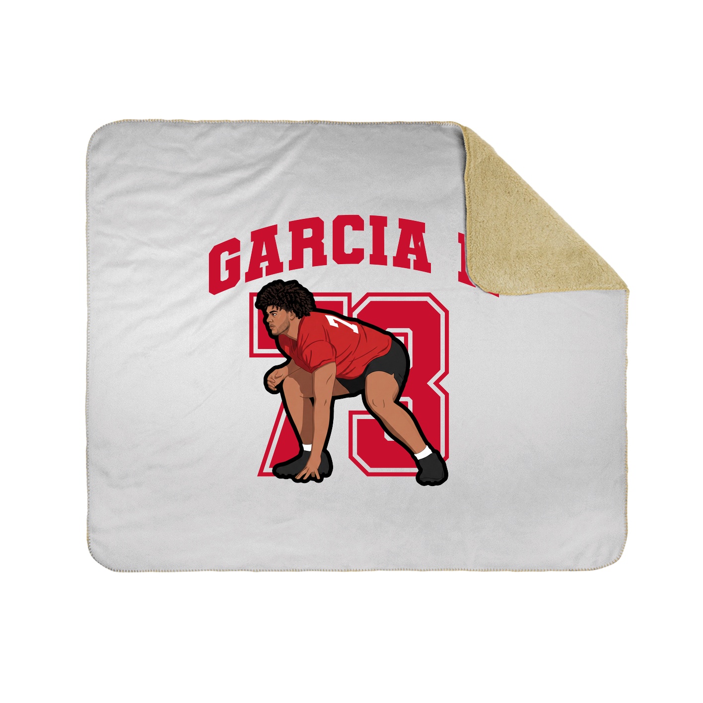 Throw Blanket — Number in White