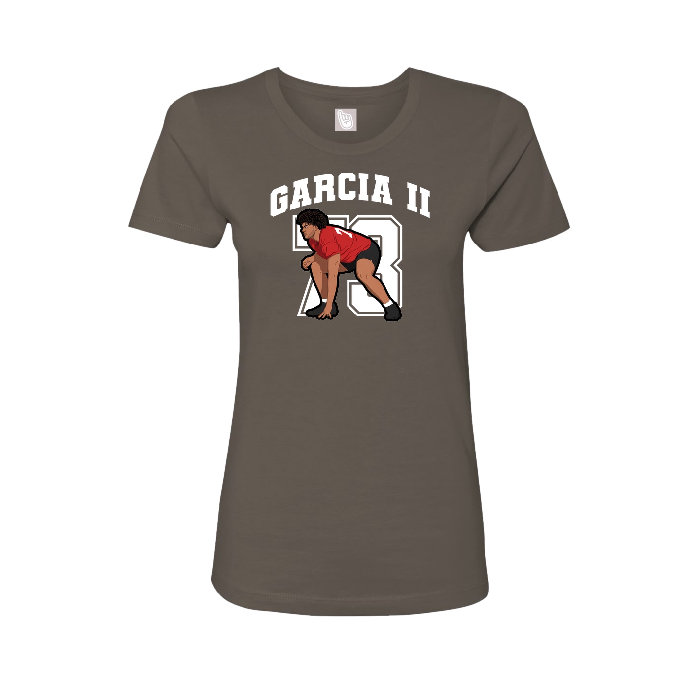 Fitted Women's Tee — Number in Grey