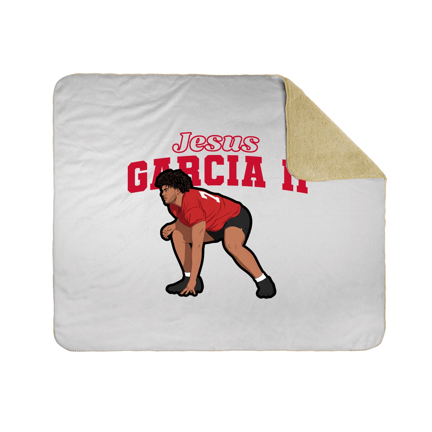 Throw Blanket — Name Arch in White