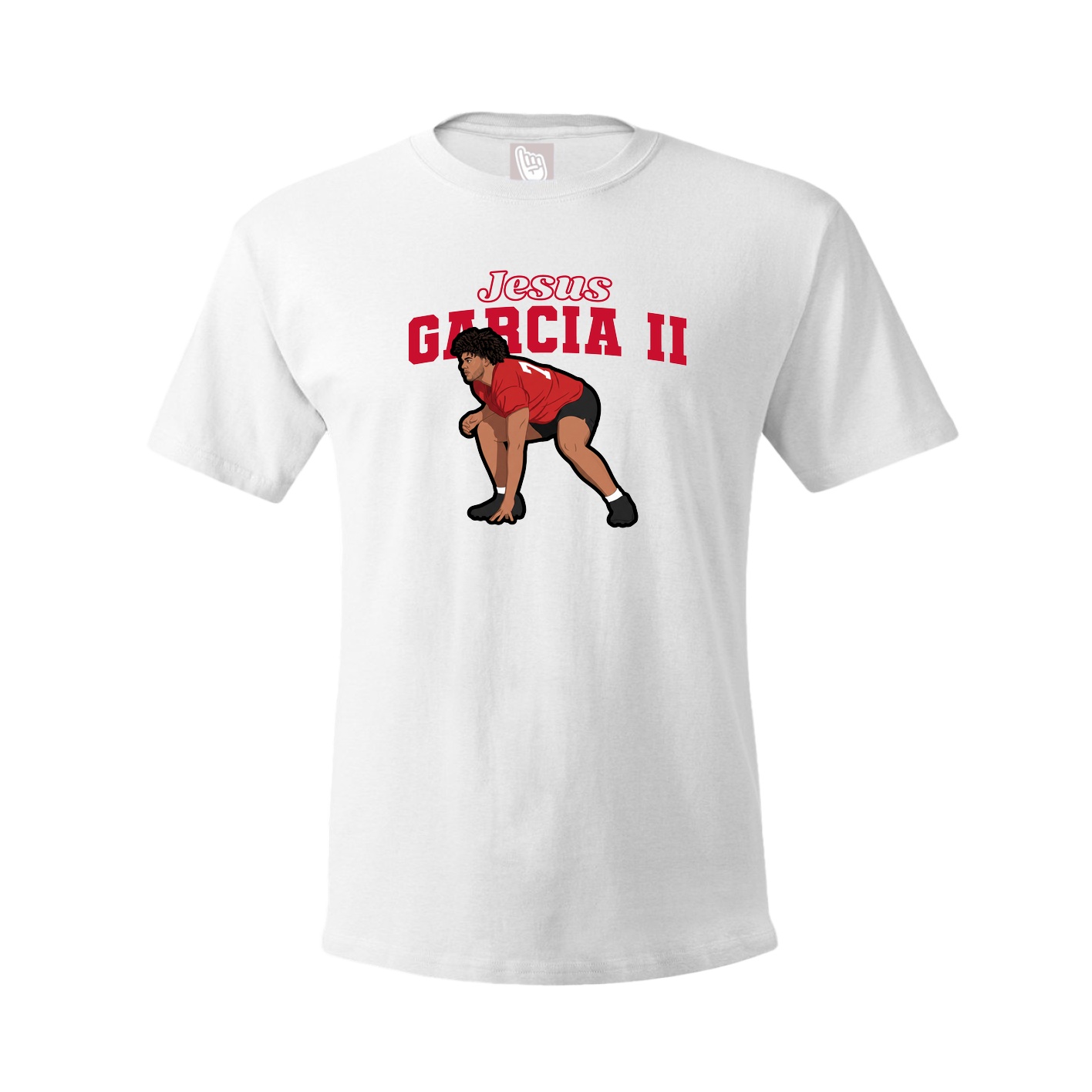Youth Tee — Name Arch in White