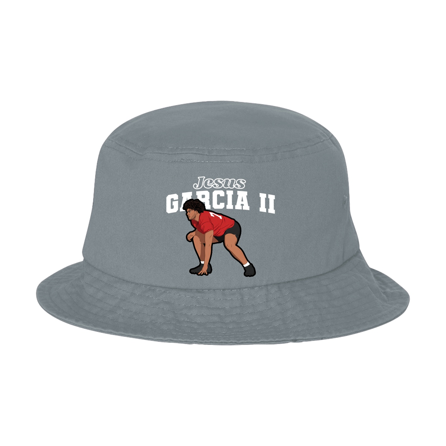 Bucket Cap — Name Arch in Grey