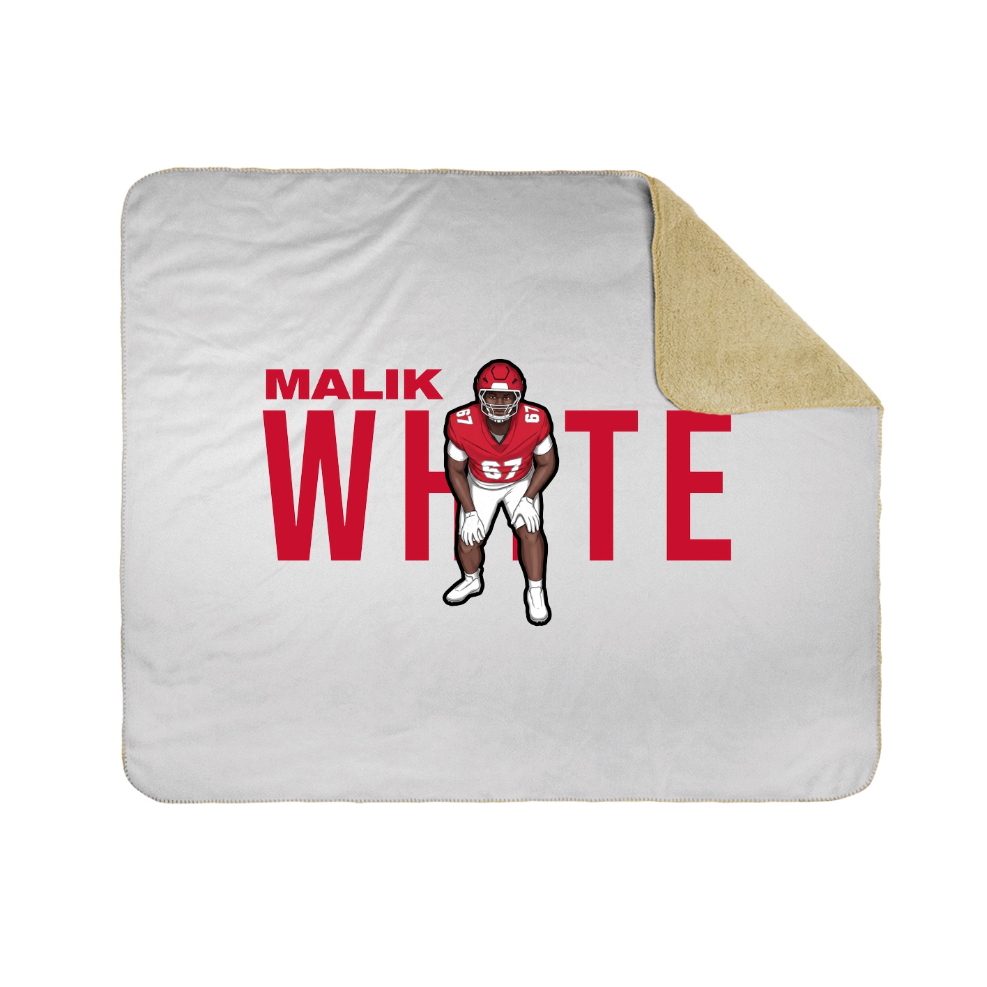 Throw Blanket — Player Name in White