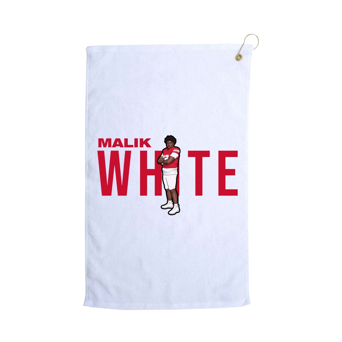 Golf Towel — Player Name in White