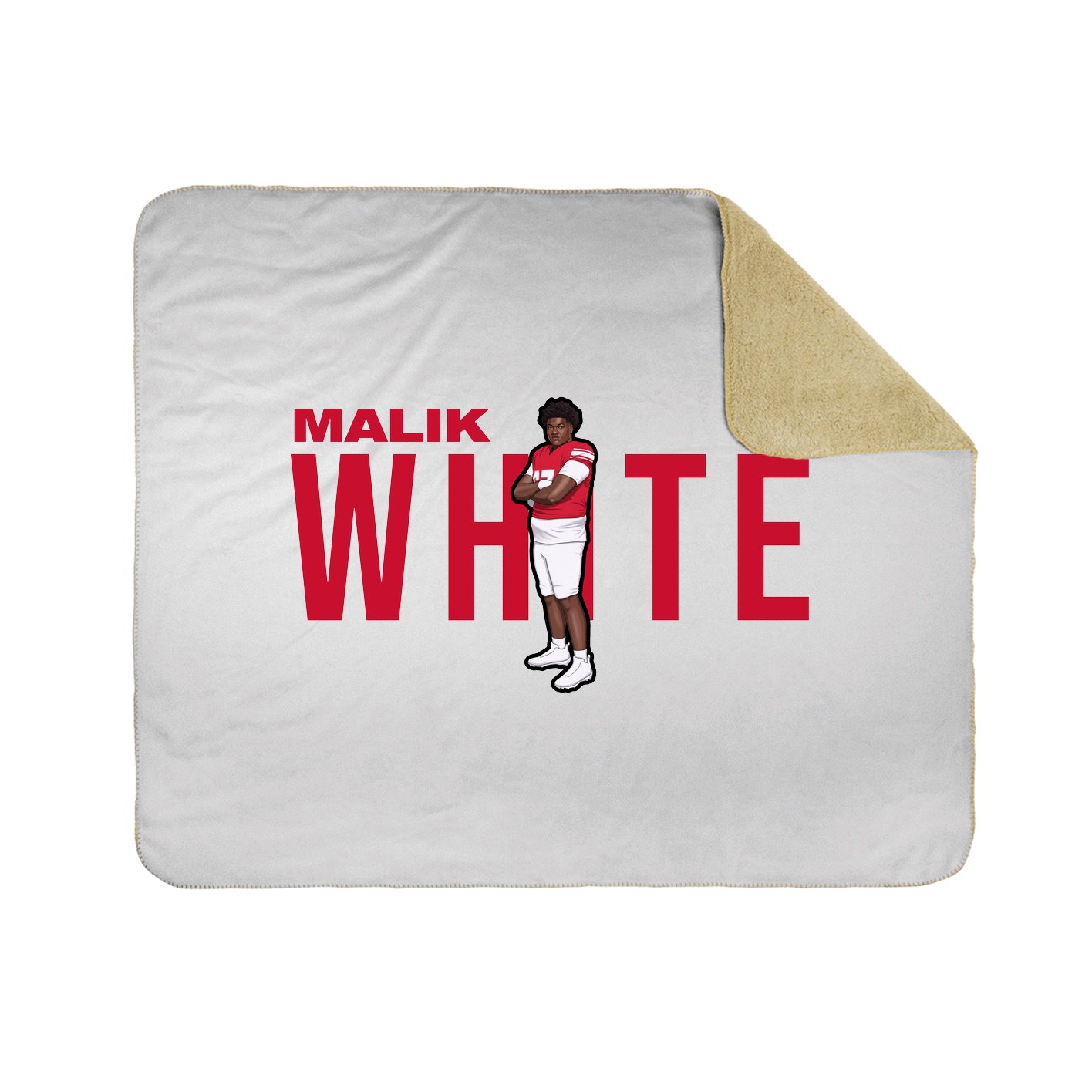 Throw Blanket — Player Name in White