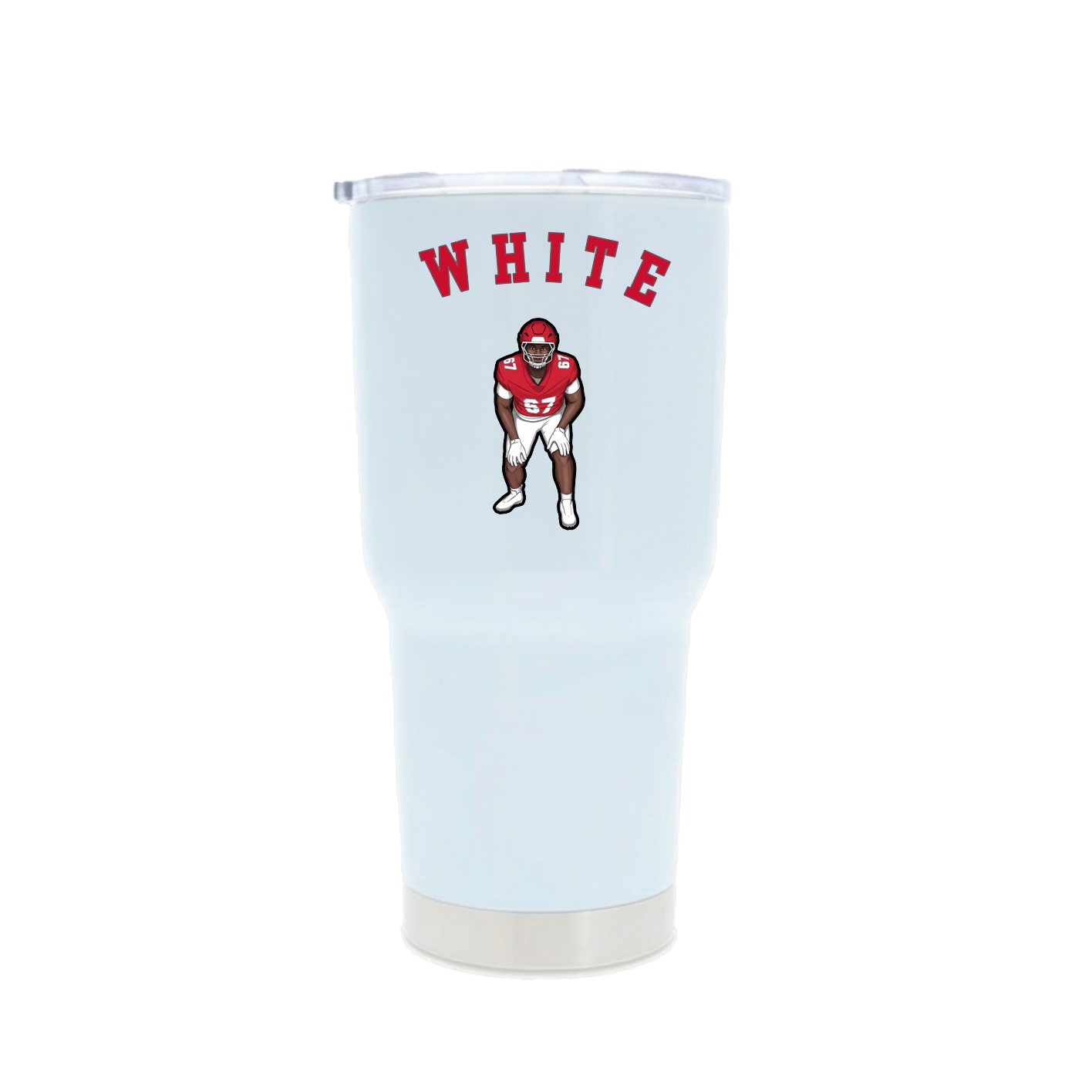 30oz Stainless Steel Tumbler — Shirsey Arch in White