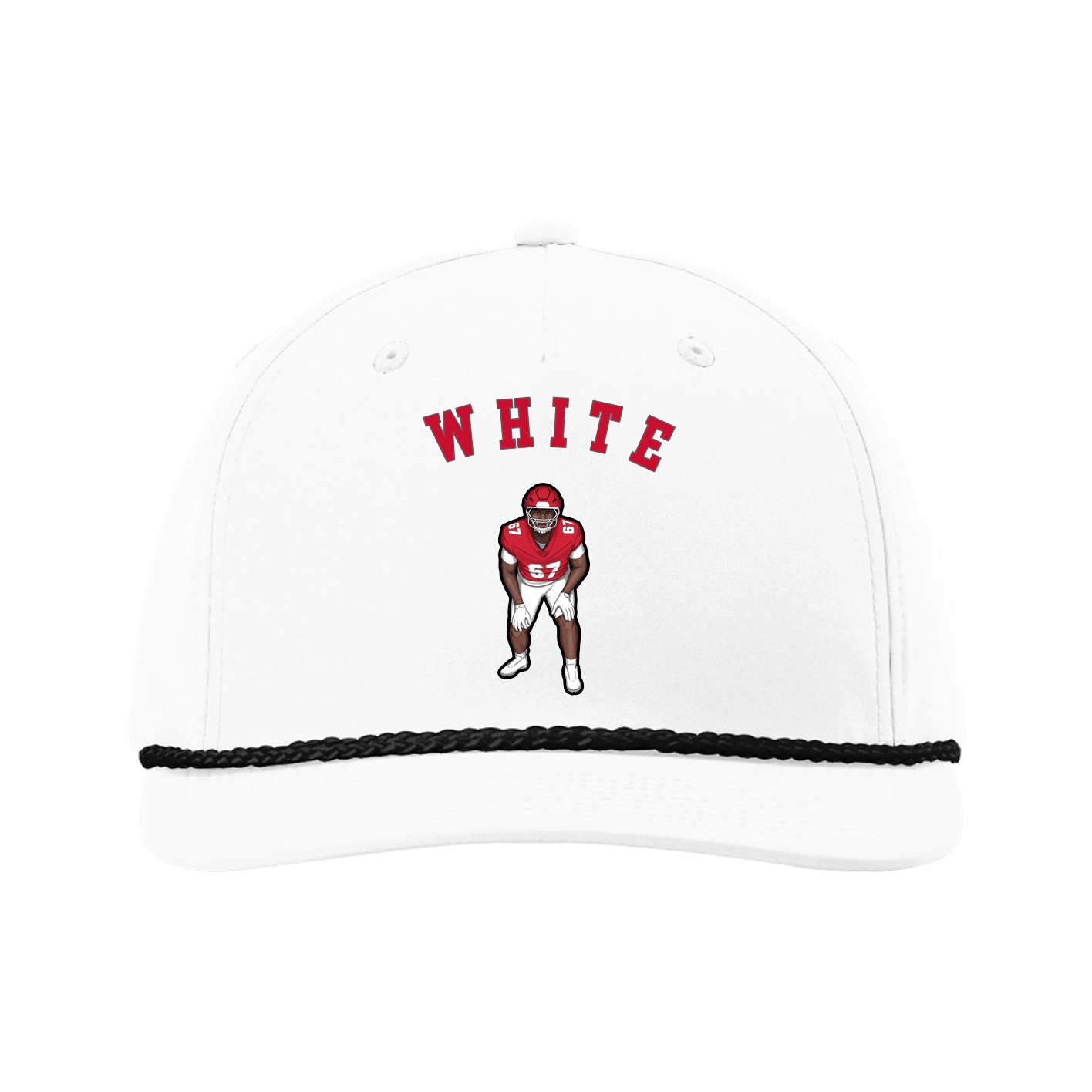 Five-Panel Classic Rope Cap — Shirsey Arch in White