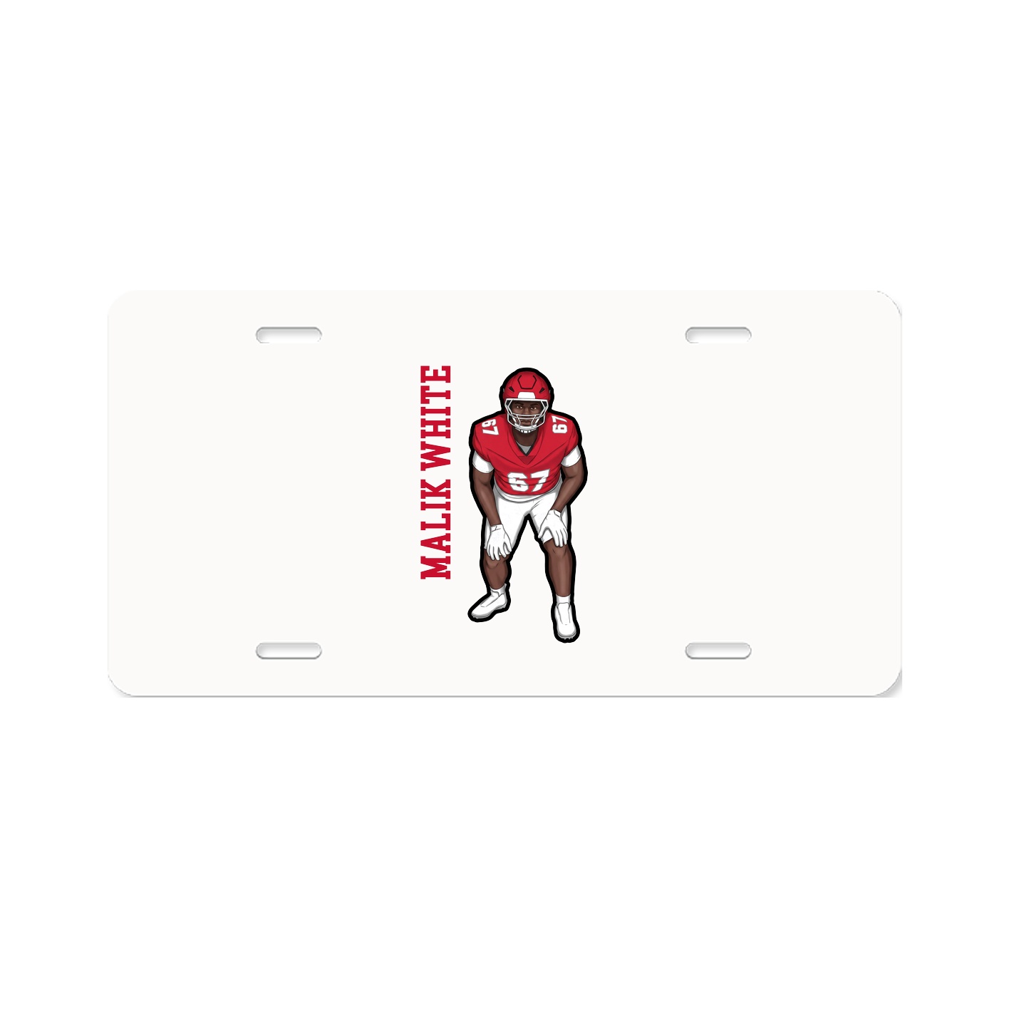 License Plate — Name Vertical in Classic