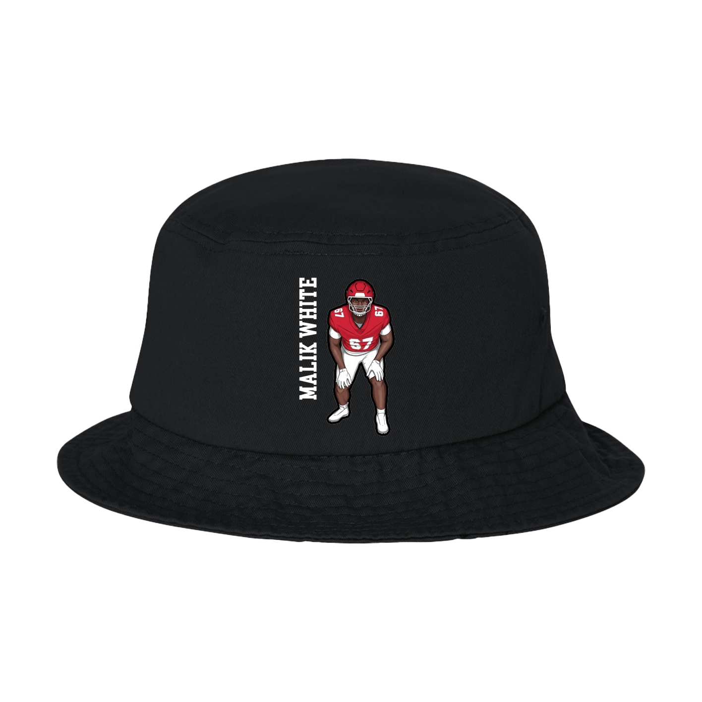 Bucket Cap — Name Vertical in Black