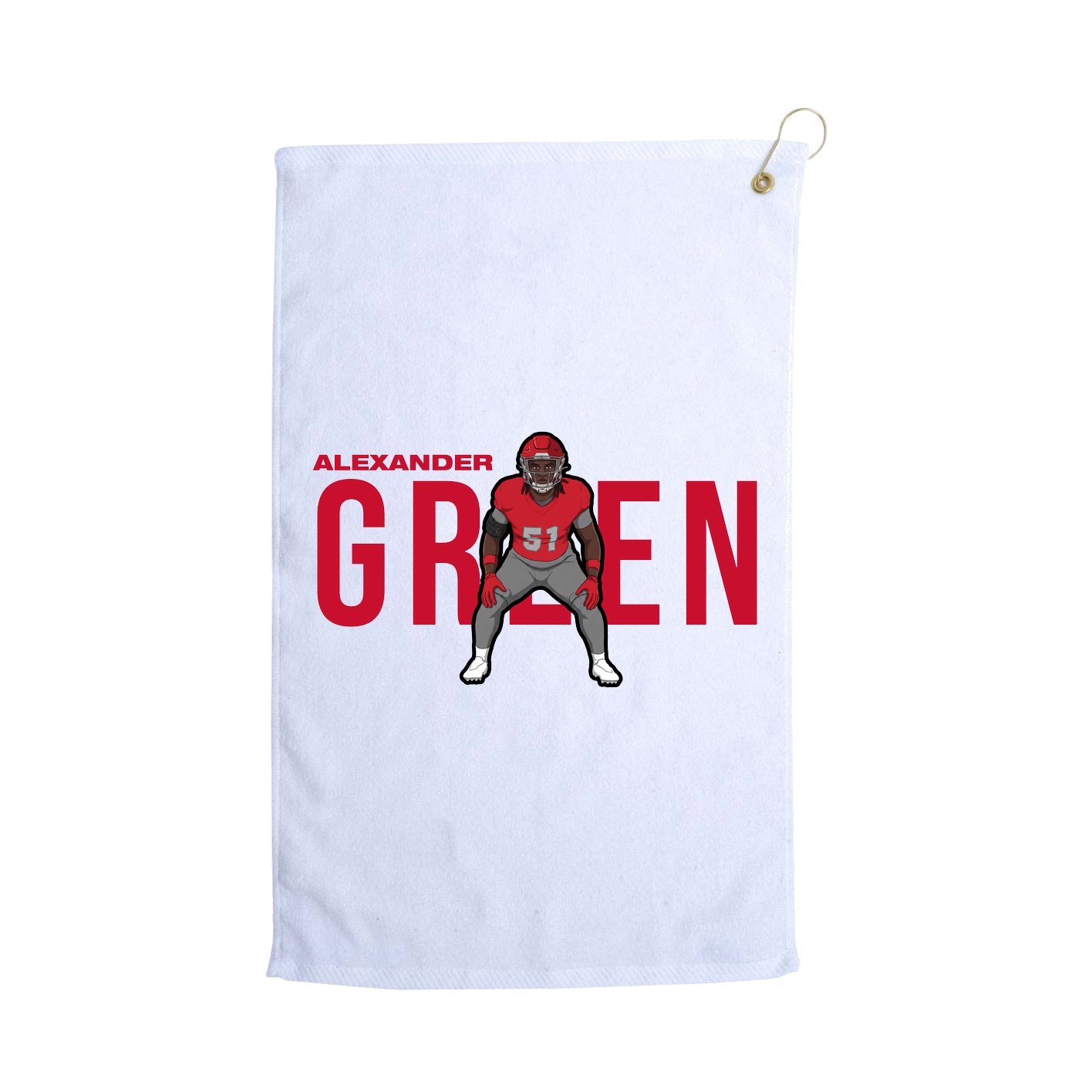 Golf Towel — Player Name in White
