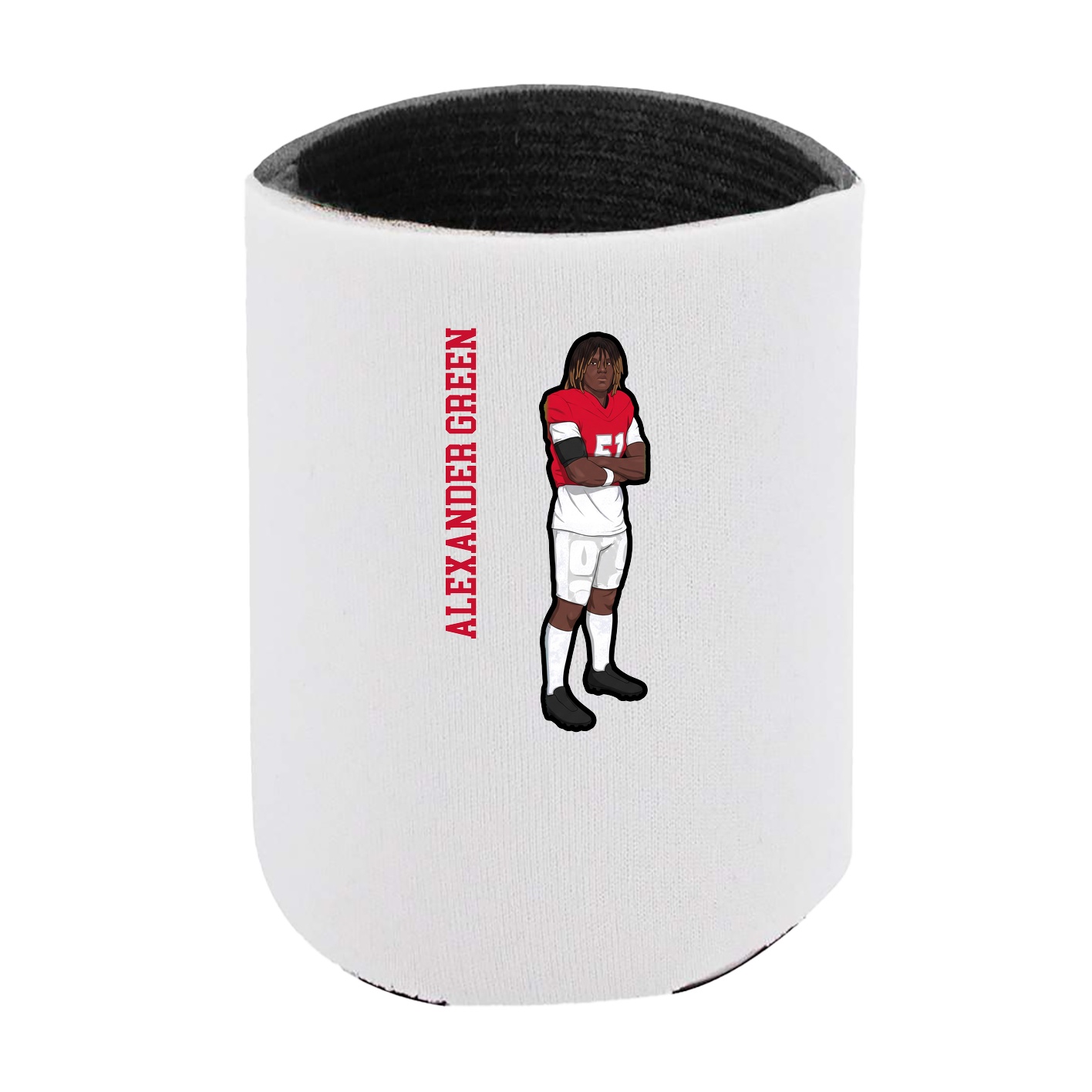 Can Holder — Name Vertical in White