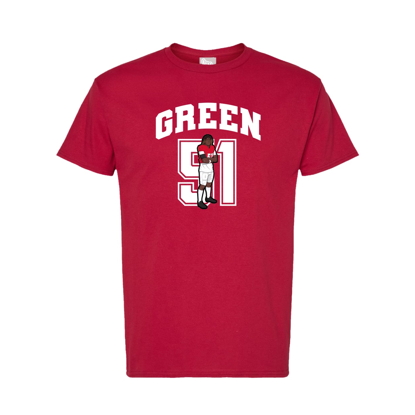Tee — Number in Crimson