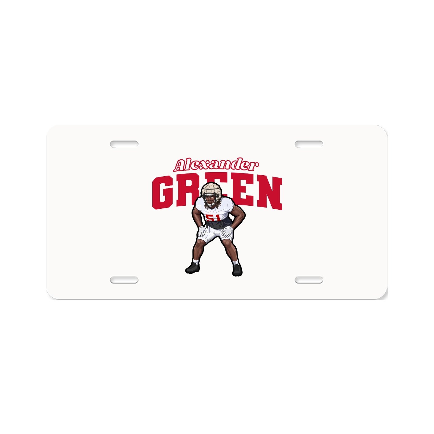 License Plate — Name Arch in Classic