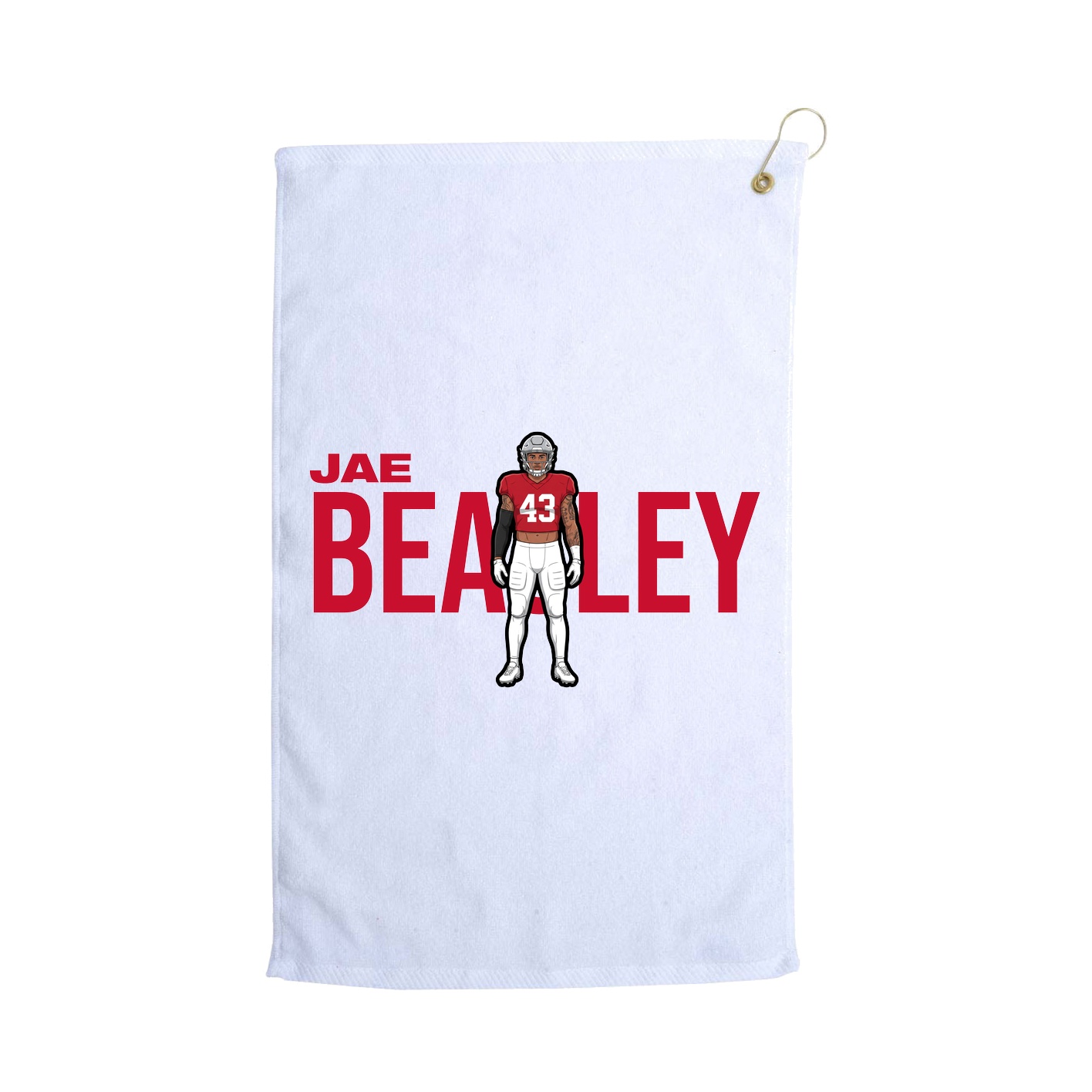 Golf Towel — Player Name in White