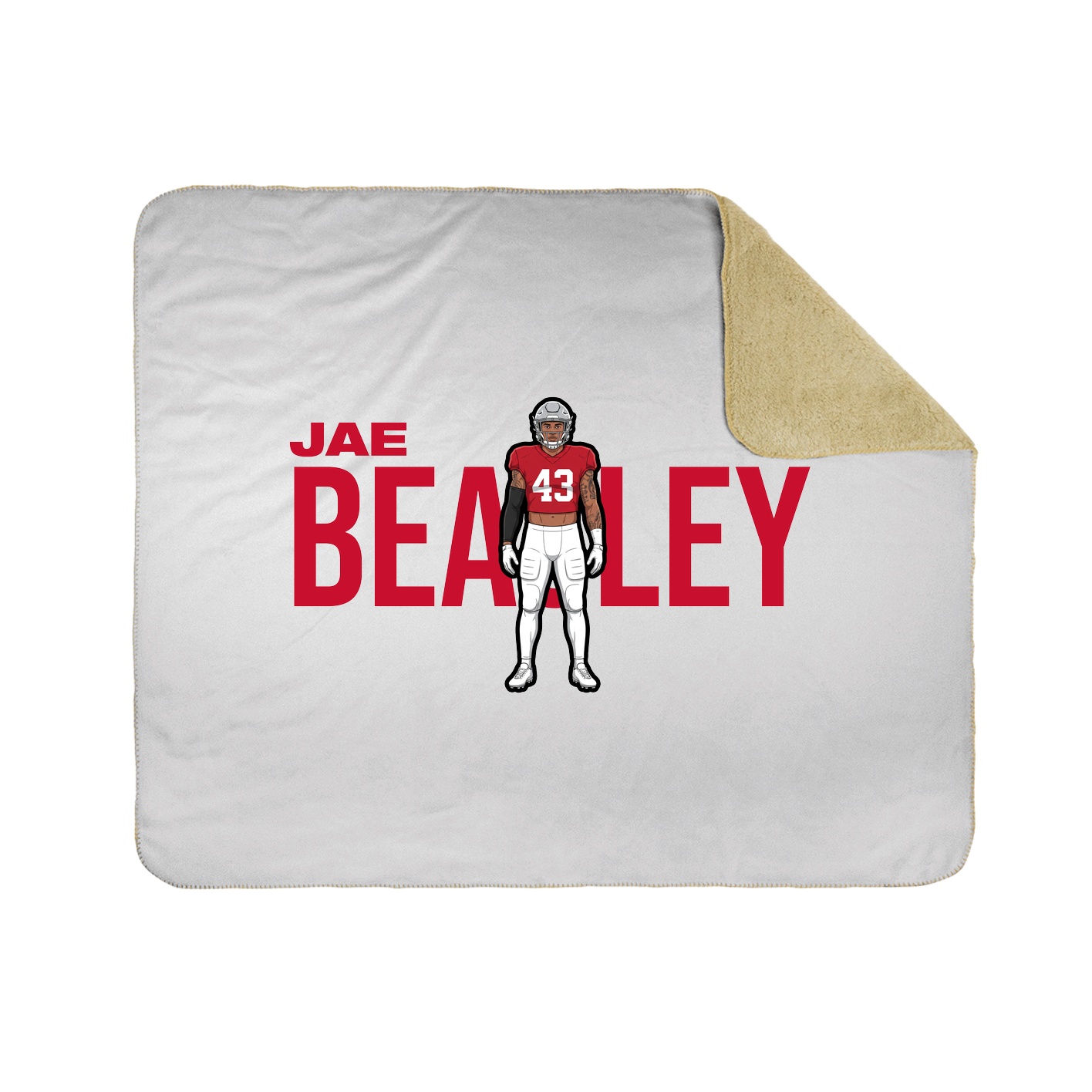 Throw Blanket — Player Name in White