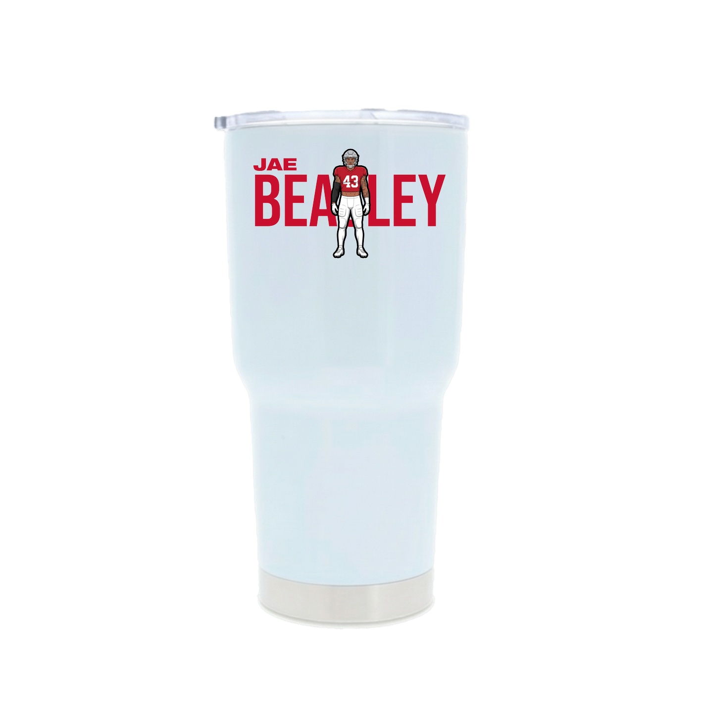 30oz Stainless Steel Tumbler — Player Name in White