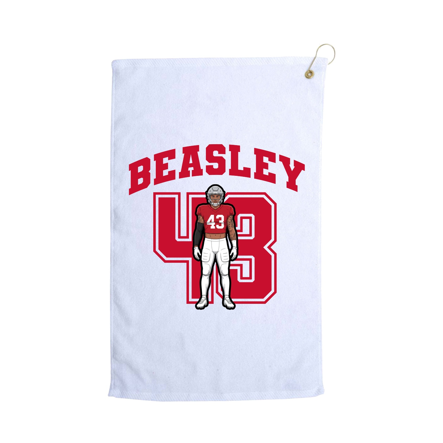 Golf Towel — Number in White