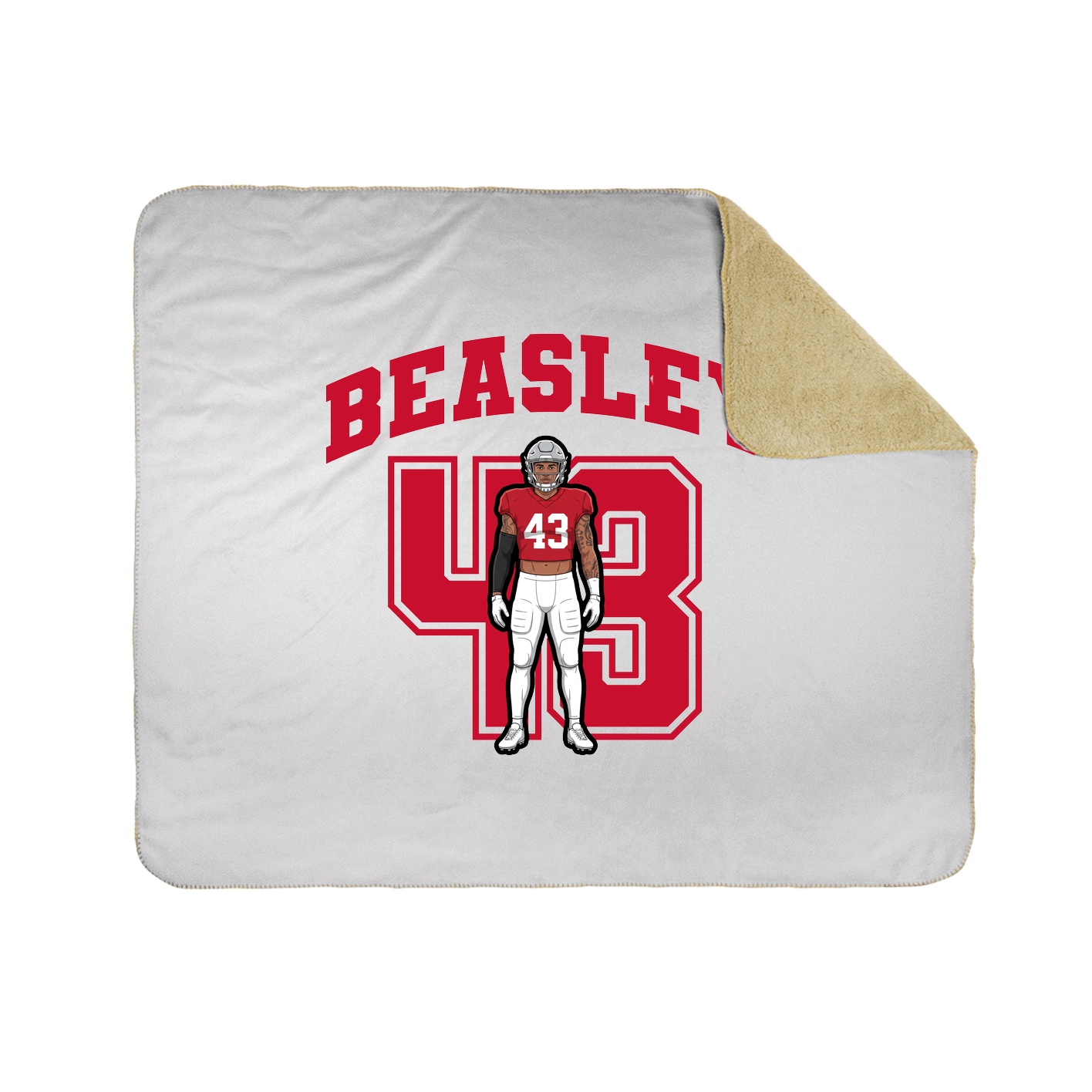 Throw Blanket — Number in White