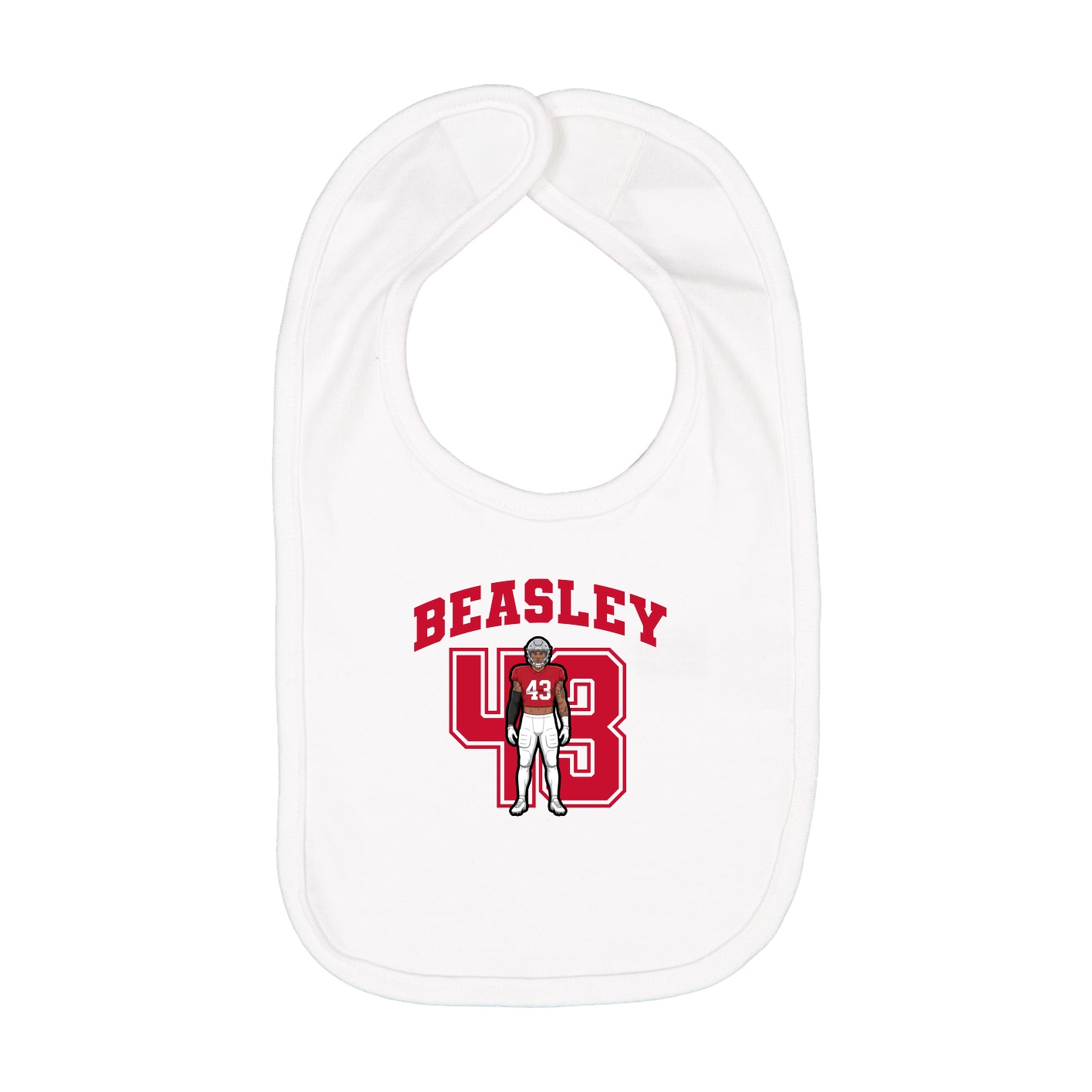 Infant Bib — Number in White
