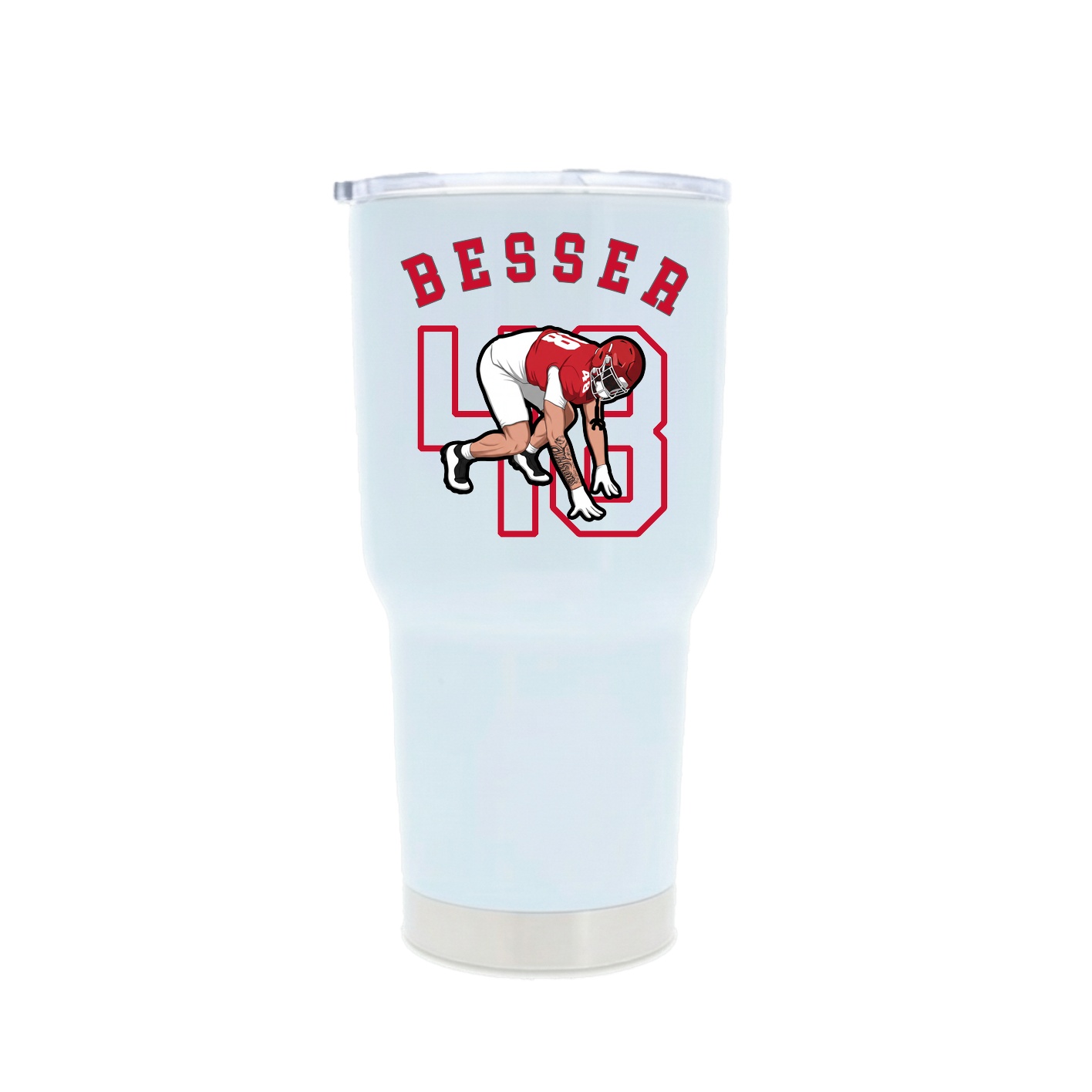 30oz Stainless Steel Tumbler — Shirsey Arch in White