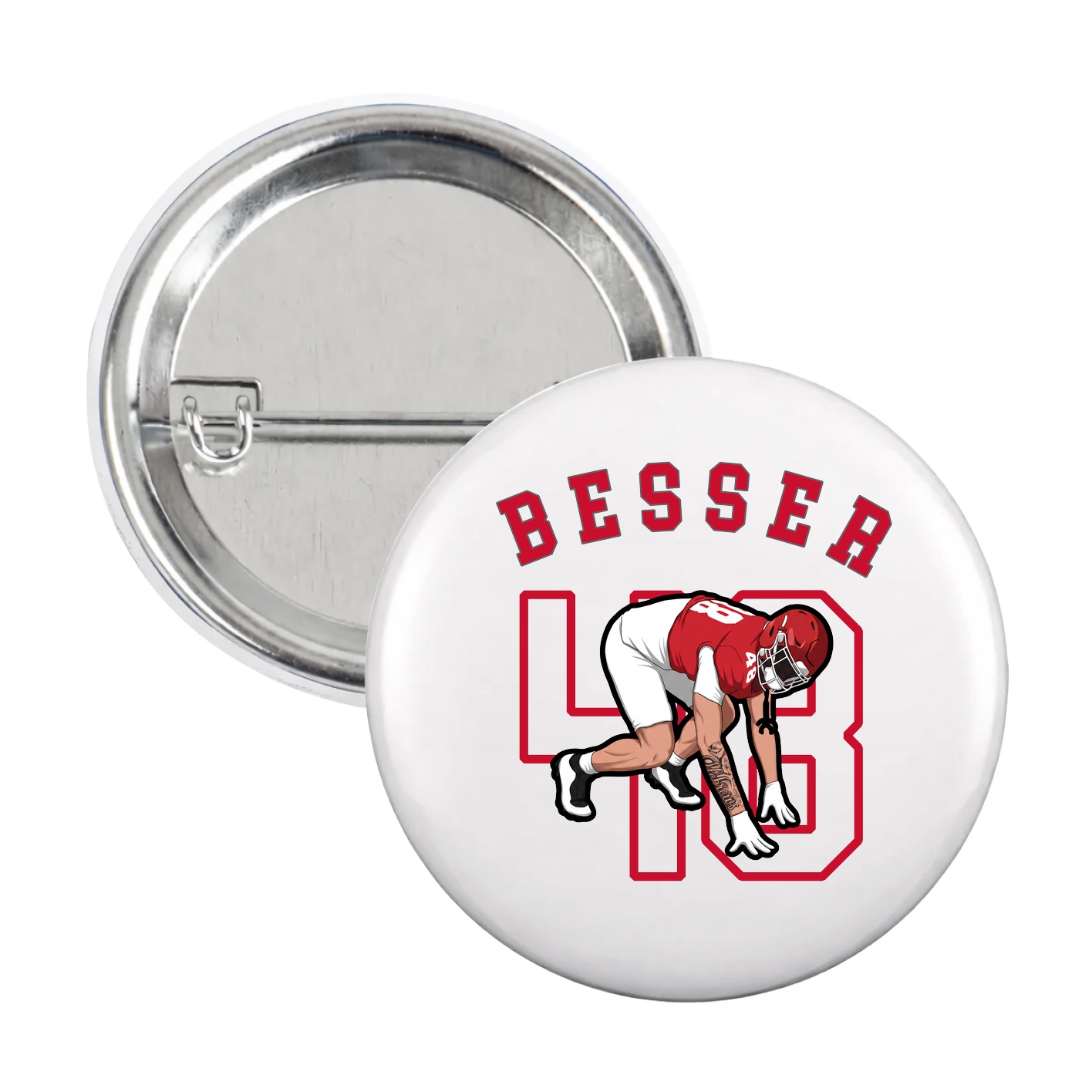 Game Day Button — Shirsey Arch in White