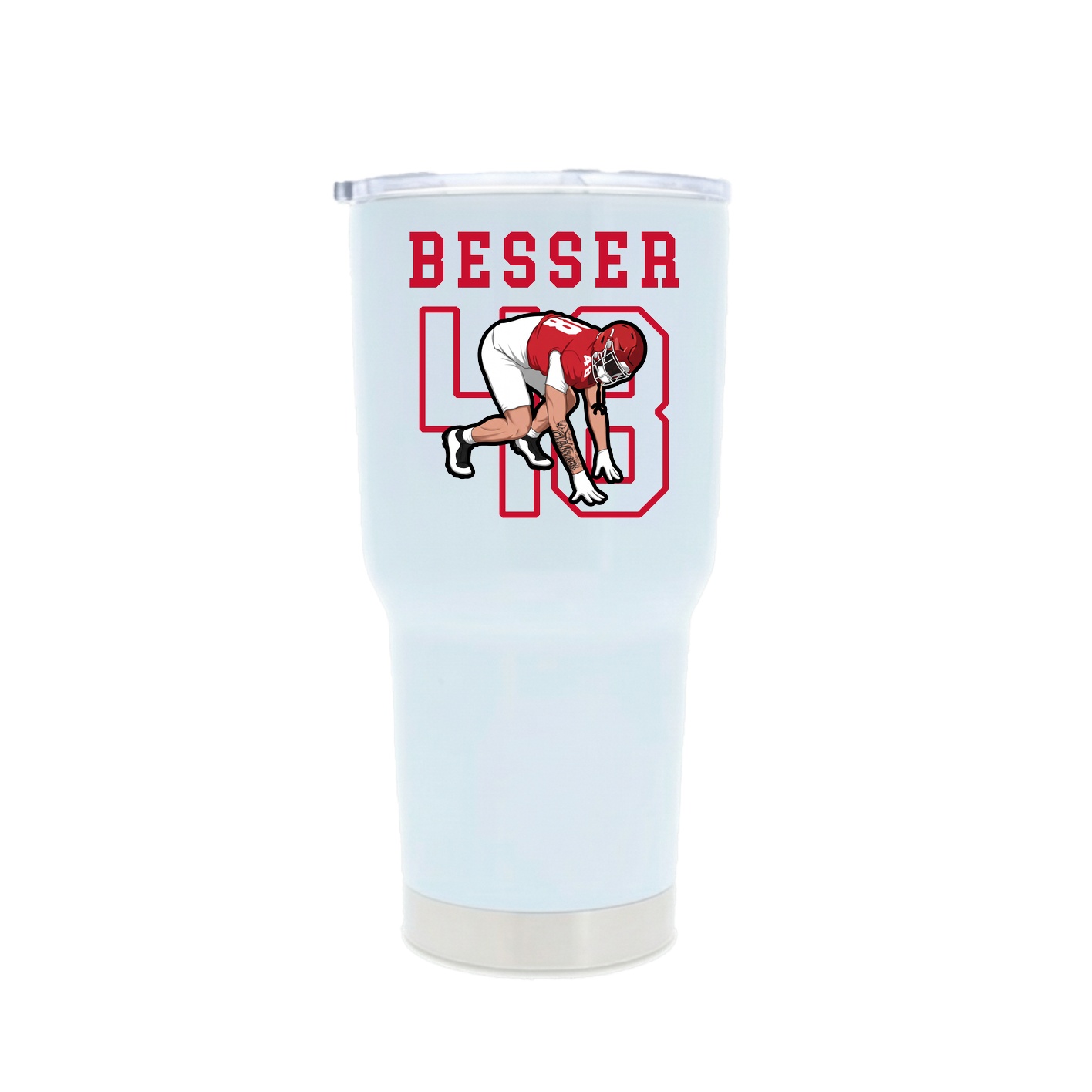 30oz Stainless Steel Tumbler — Shirsey in White