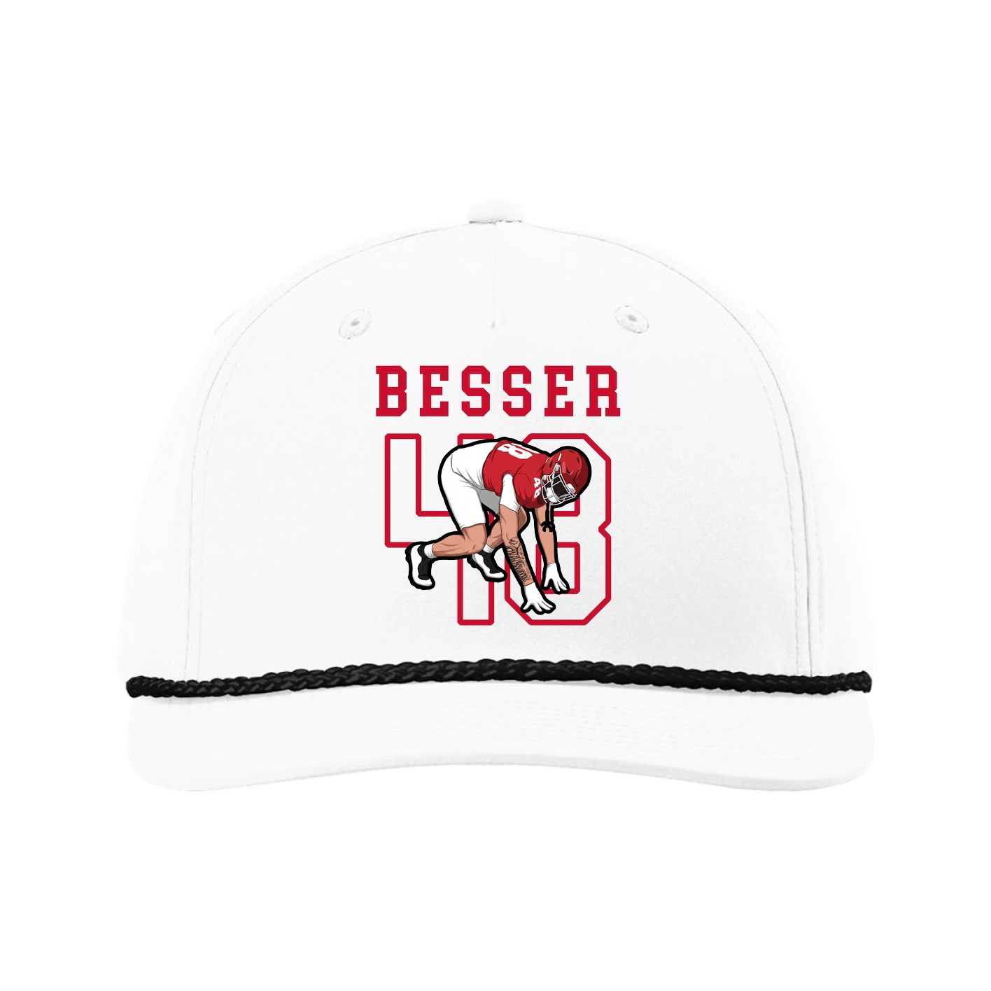 Five-Panel Classic Rope Cap — Shirsey in White