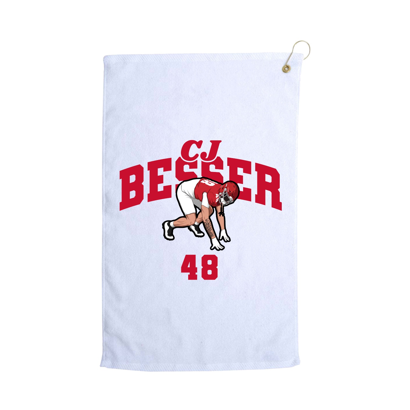 Golf Towel — Signature Arch in White