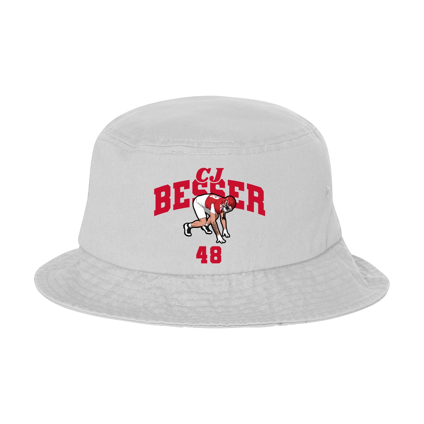 Bucket Cap — Signature Arch in White