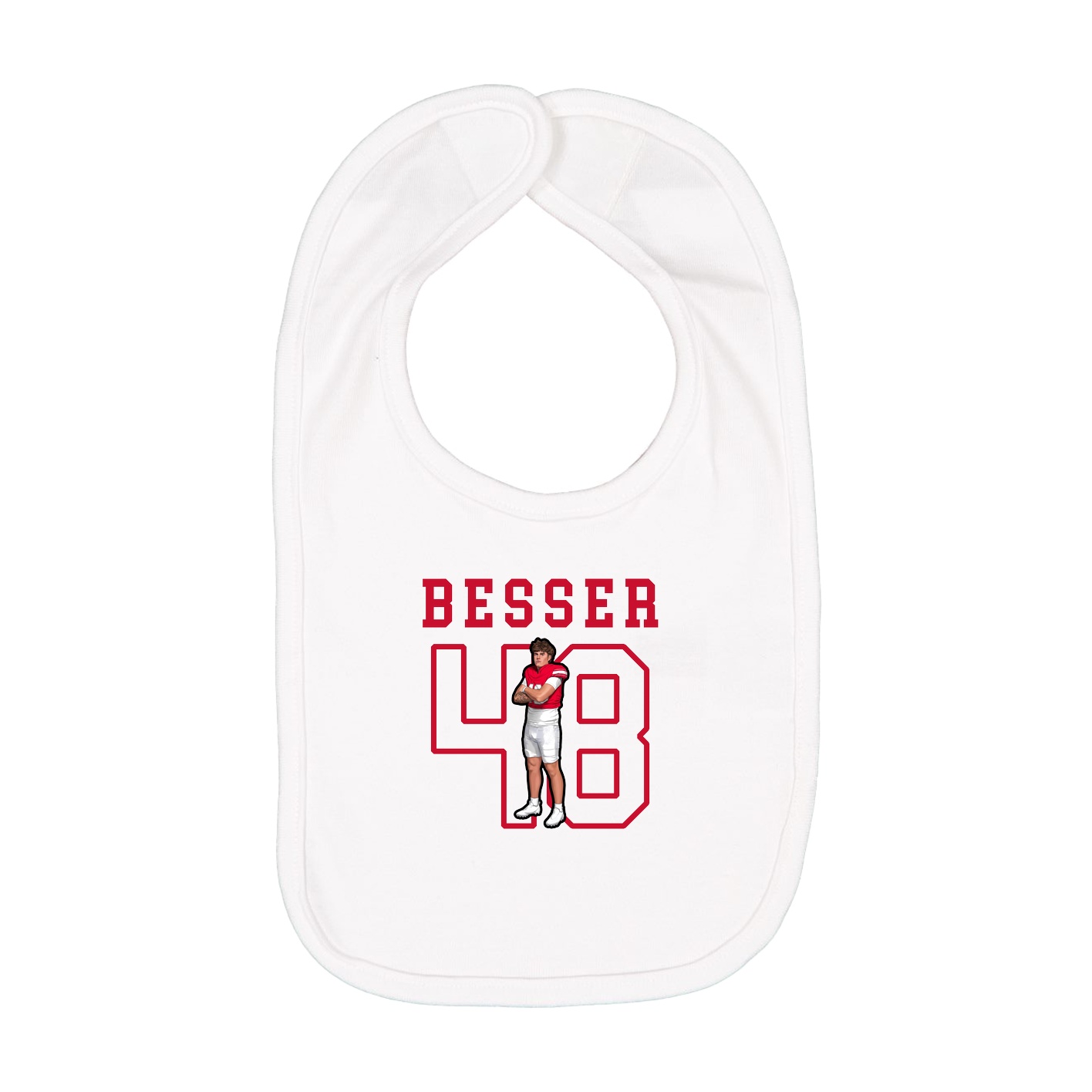 Infant Bib — Shirsey in White
