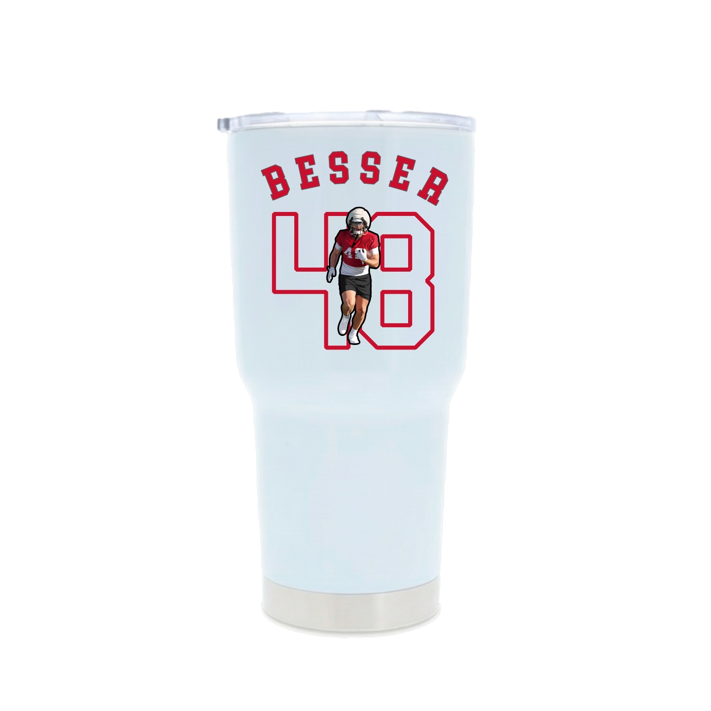 30oz Stainless Steel Tumbler — Shirsey Arch in White