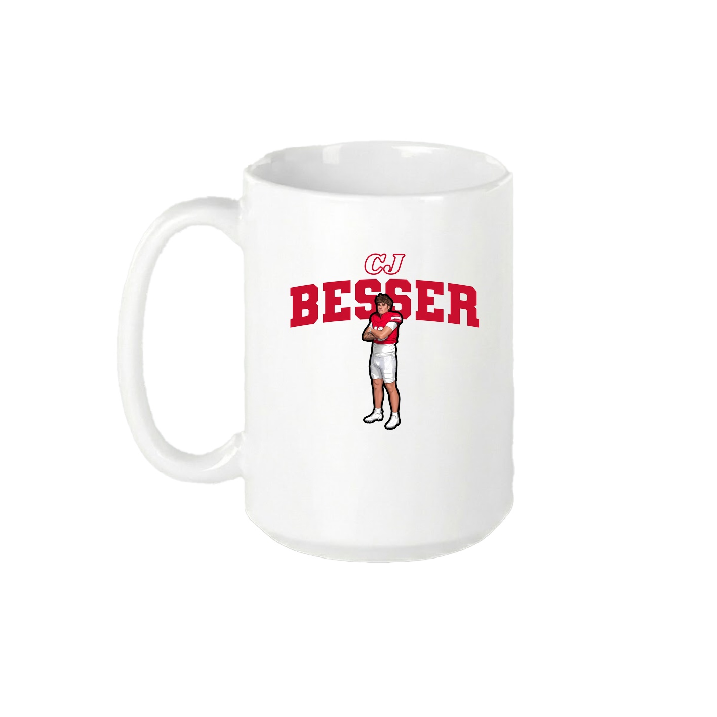 15oz Coffee Mug — Name Arch in White
