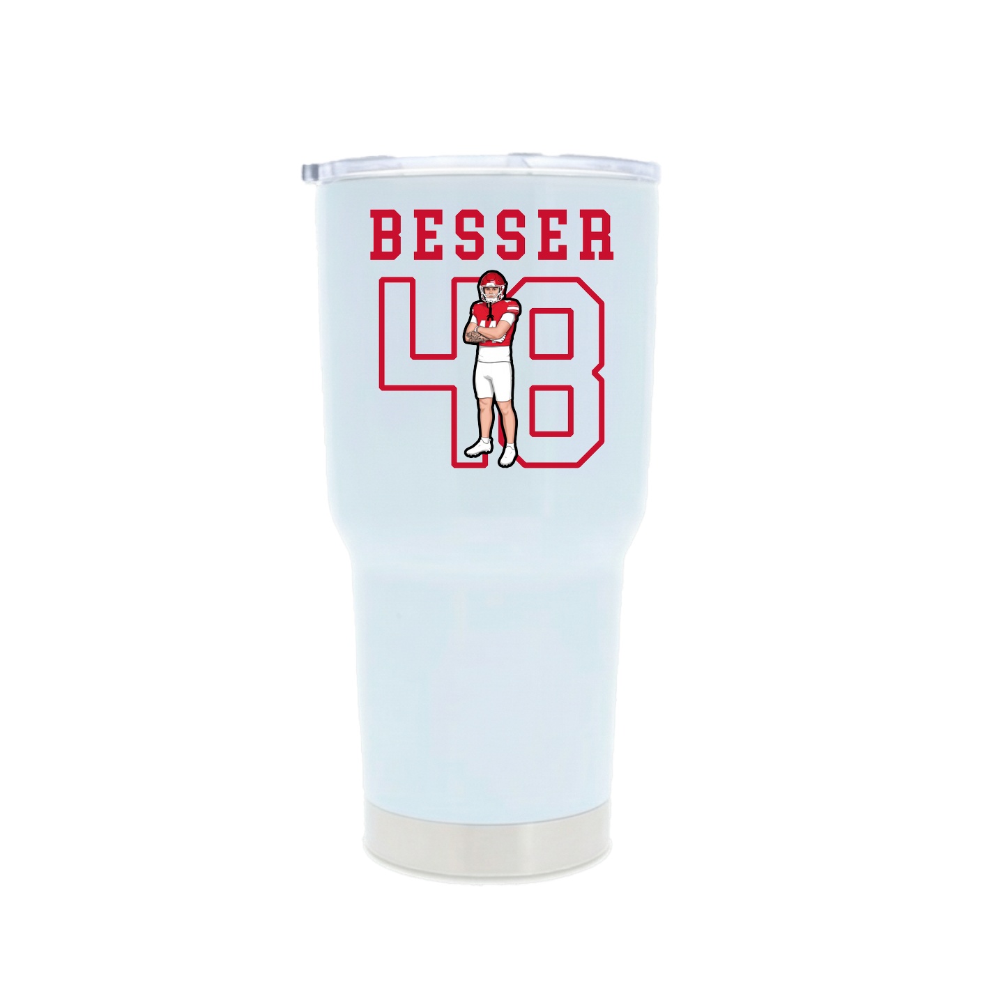 30oz Stainless Steel Tumbler — Shirsey in White