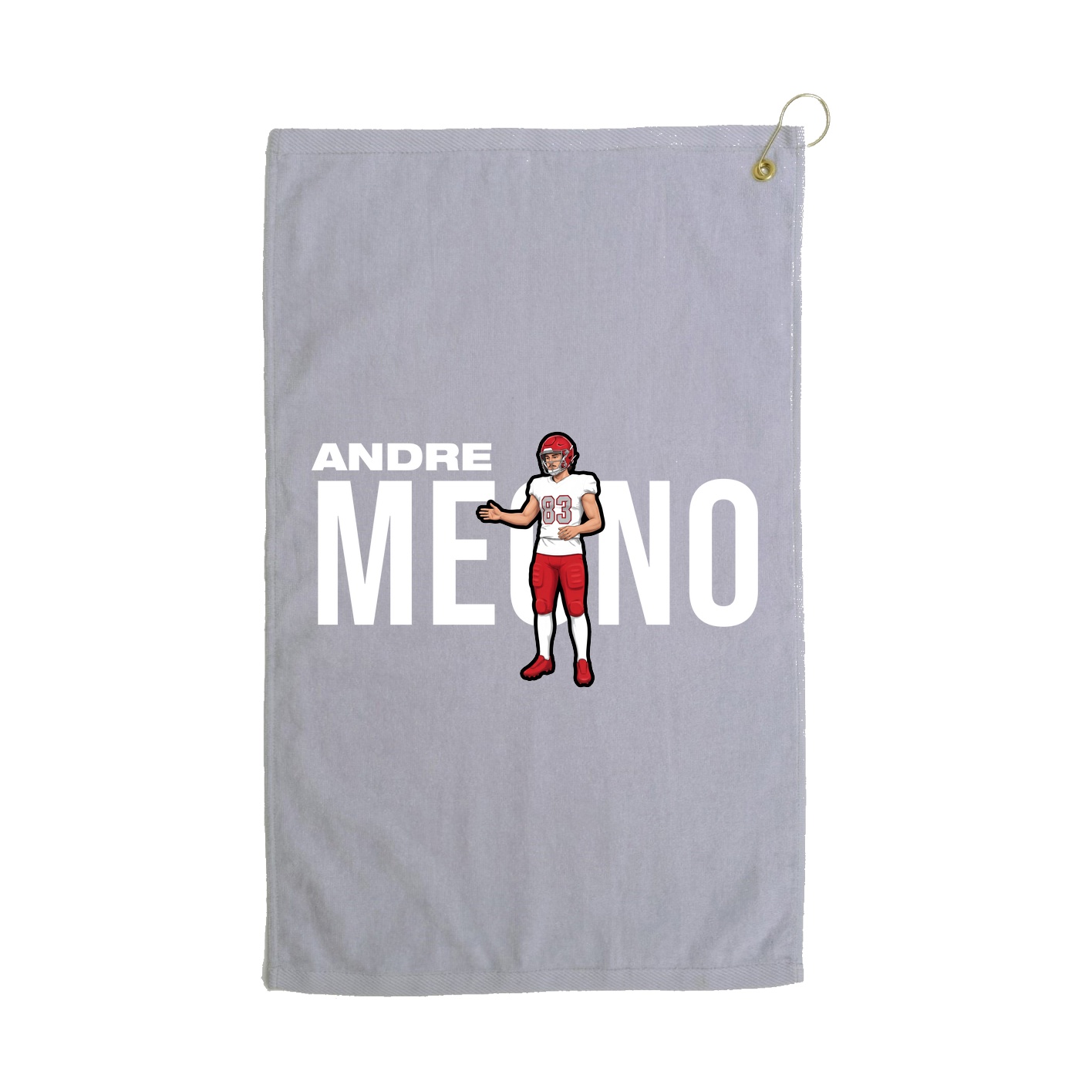 Golf Towel — Player Name in Grey