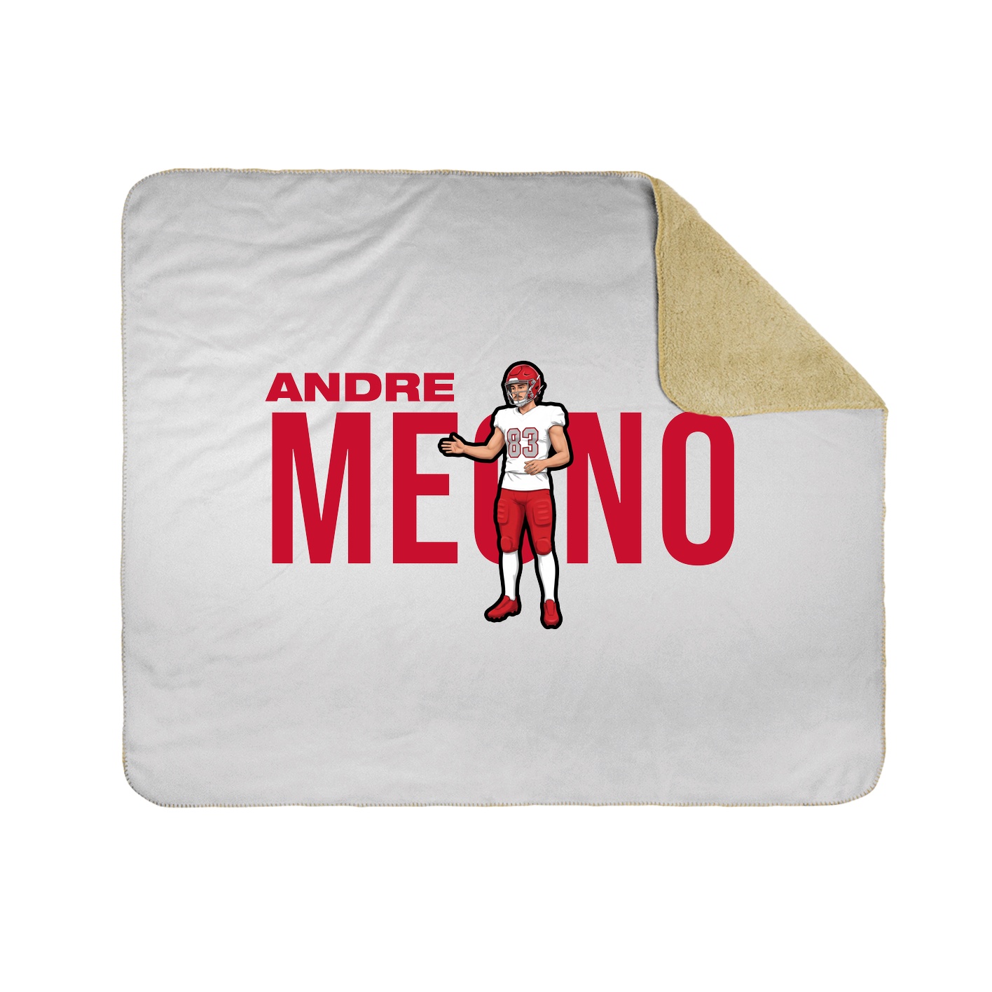 Throw Blanket — Player Name in White