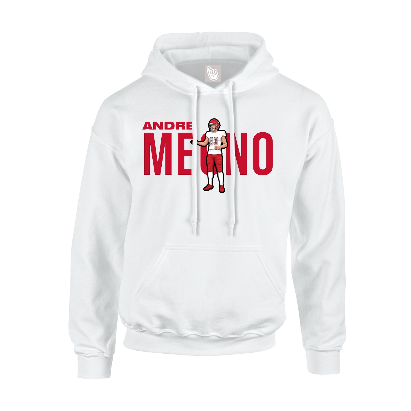 Youth Hoodie — Player Name in White