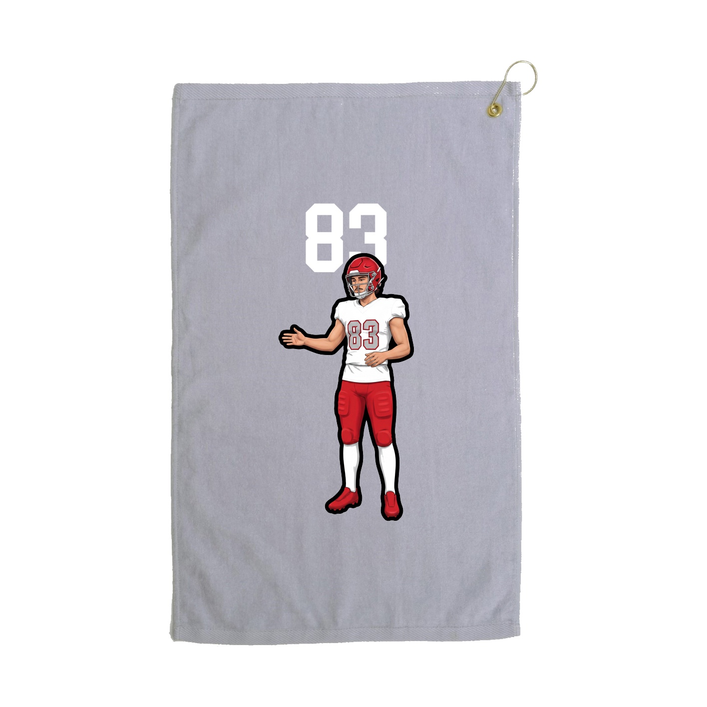 Golf Towel — Number Top in Grey