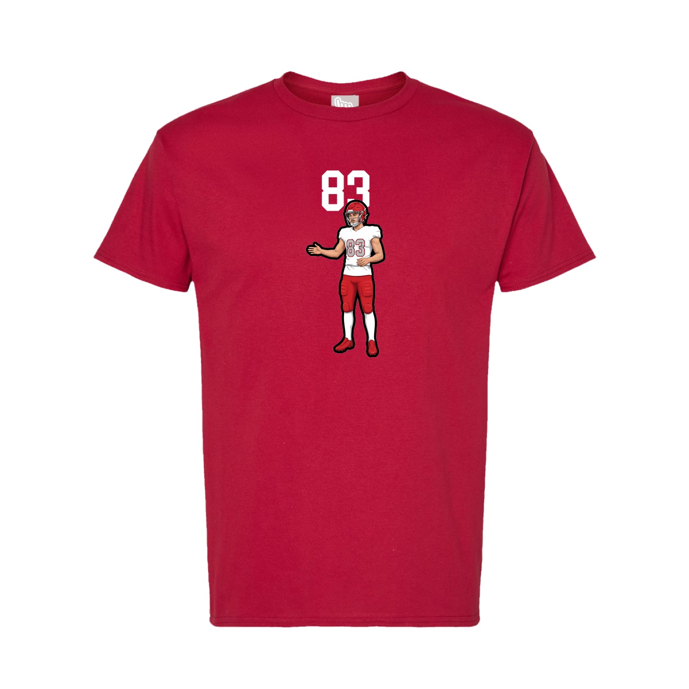 Tee — Number Top in Crimson