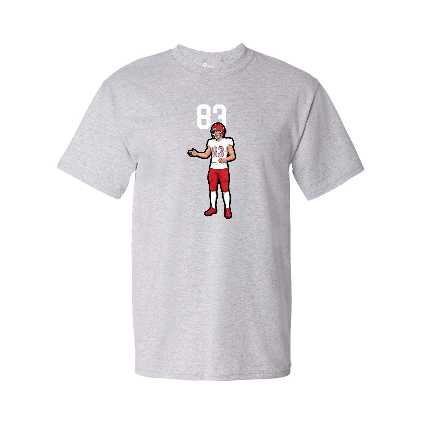 Youth Tee — Number Top in Grey