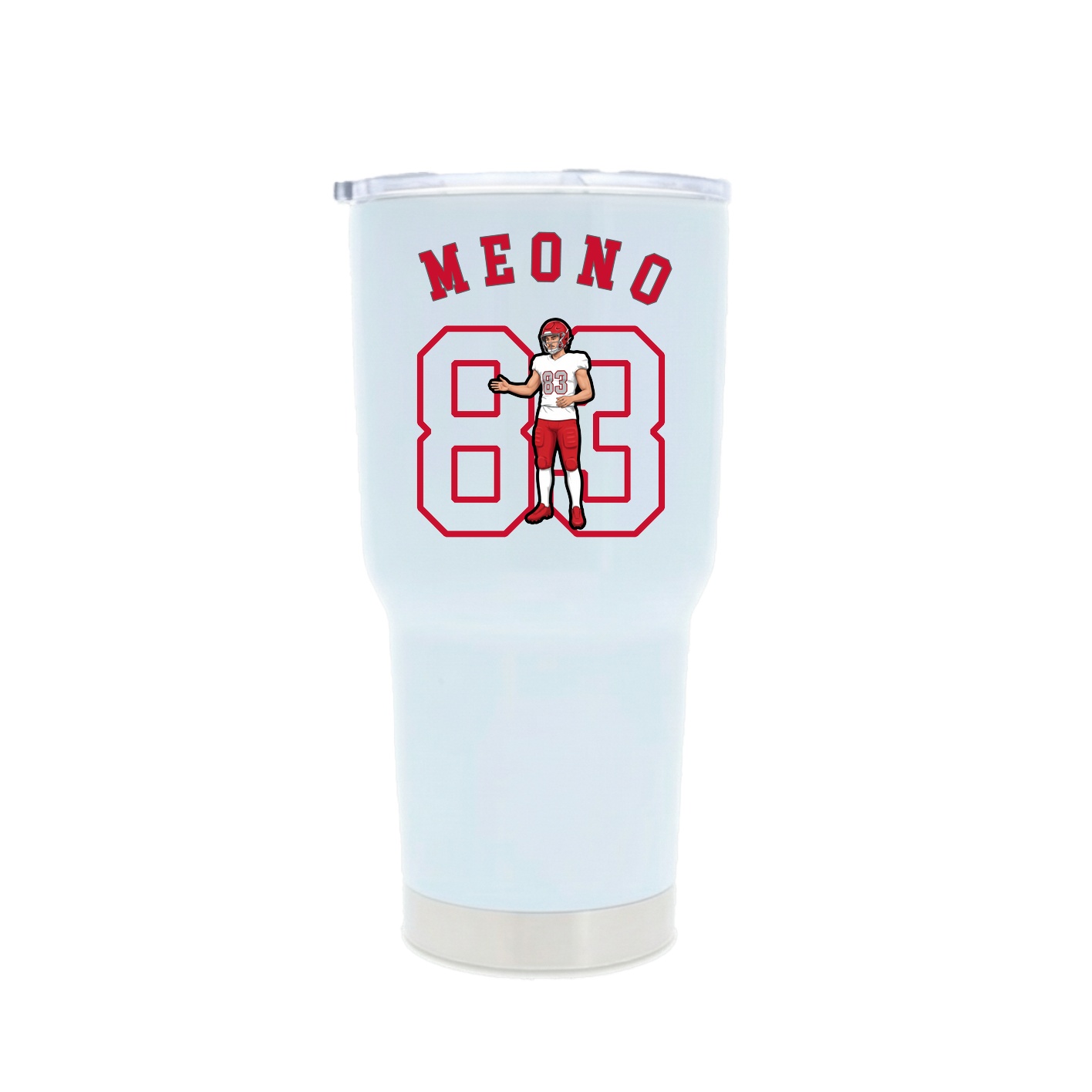 30oz Stainless Steel Tumbler — Shirsey Arch in White