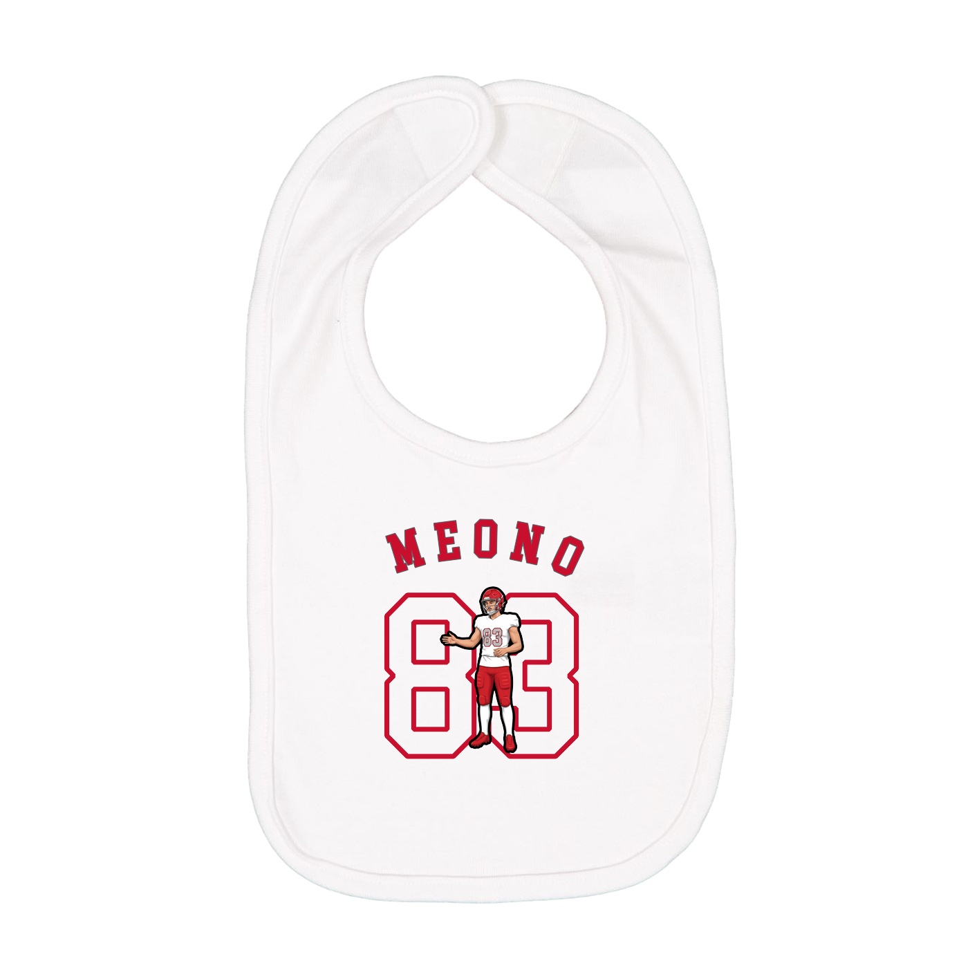 Infant Bib — Shirsey Arch in White